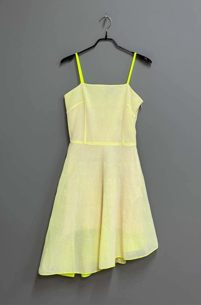 Dior Fluorescent Yellow Spaghetti Strap Dress-2505 Size M / US 6-8 / IT 42-44 - 4 Thumbnail