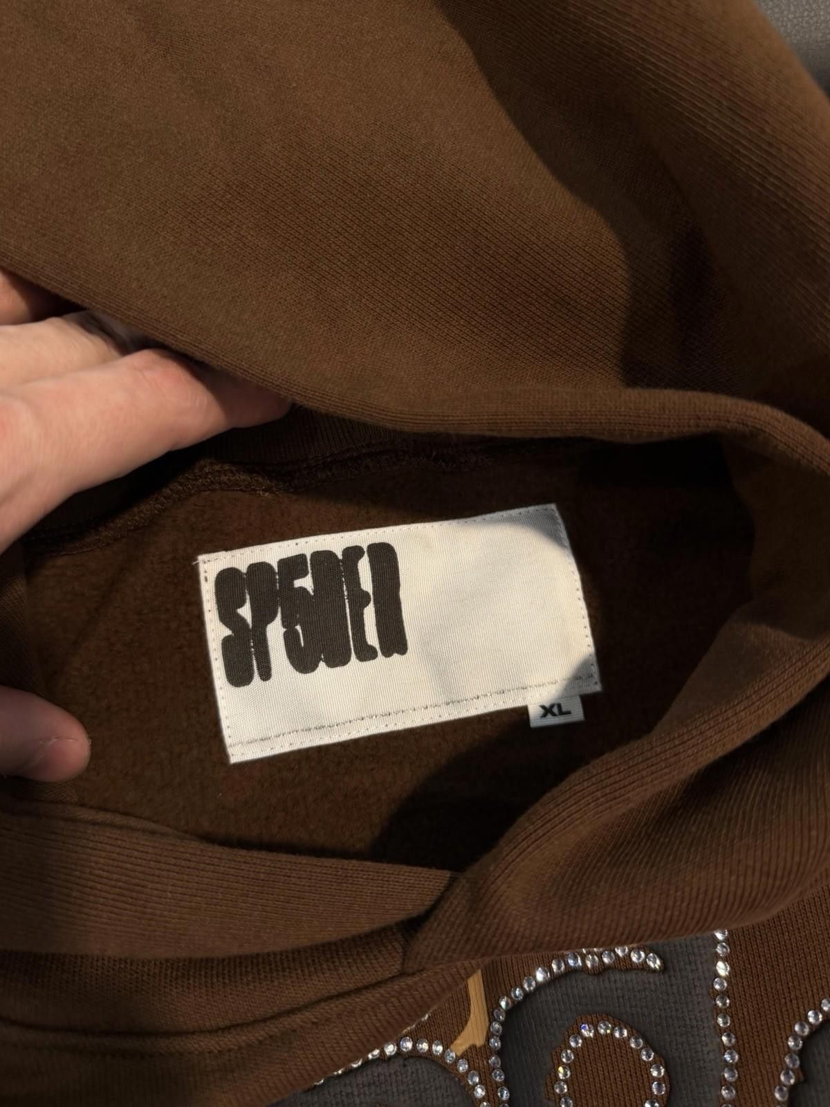Sp5der Sp5der Worldwide Brown Crystal Hoodie Size (XL) (NEW) Size US XL / EU 56 / 4 - 8 Thumbnail