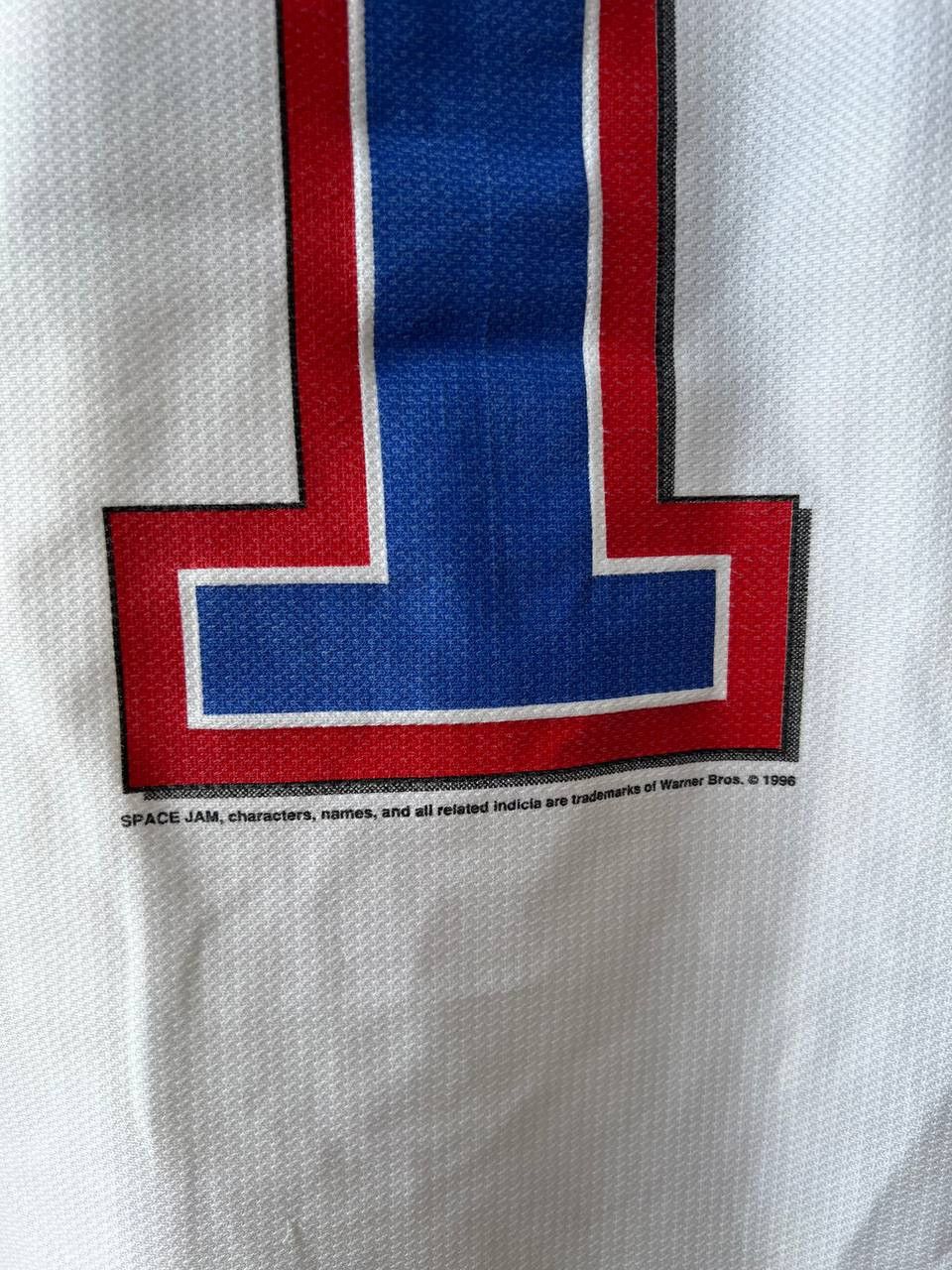 Warner Bros 1996 TUNE SQUAD #1 BUGS BUNNY NUTMEG MILL SPACE JAM JERSEY M Size US M / EU 48-50 / 2 - 12 Thumbnail