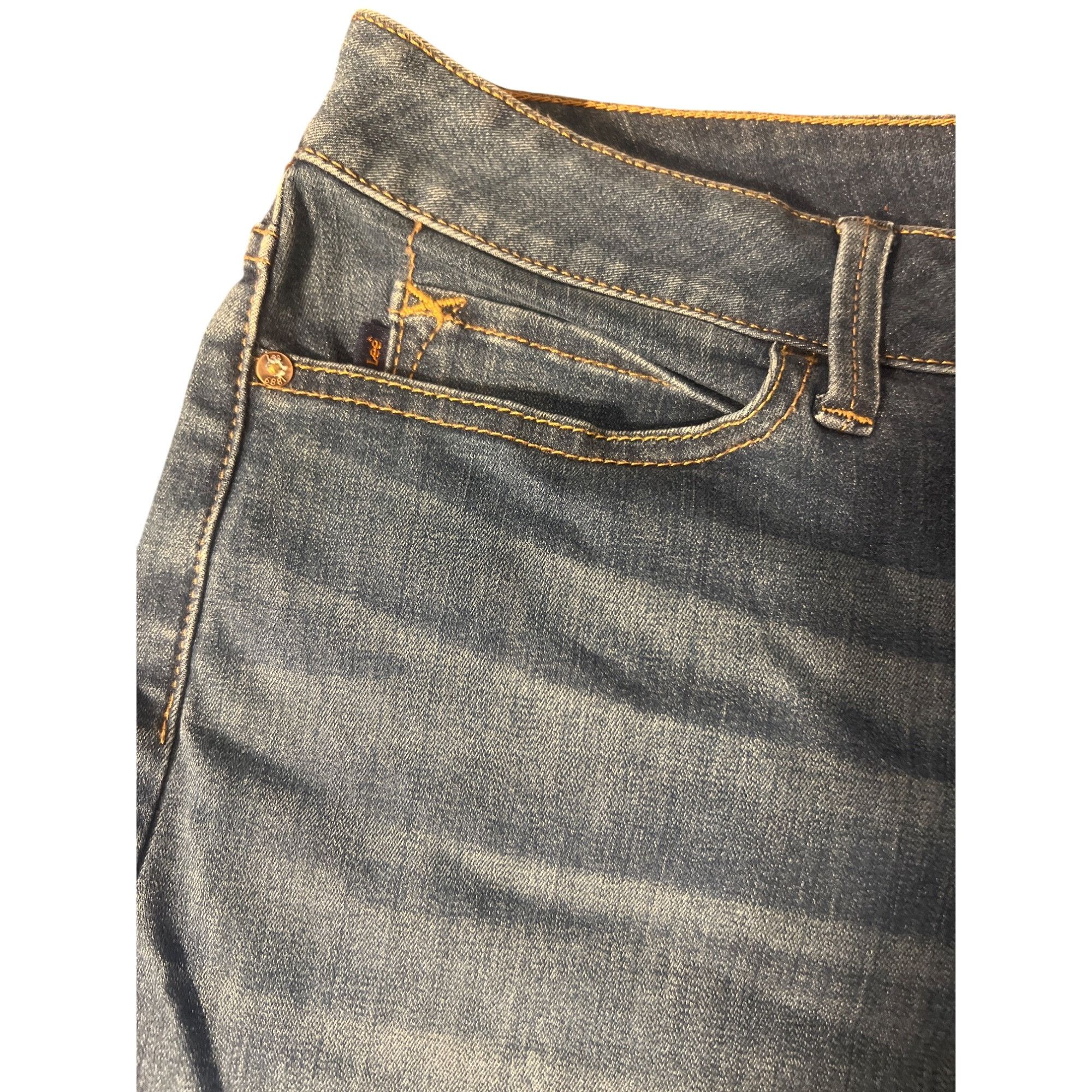 Lee Lee Modern Curvy Fit Denim Jean Shorts No Gap Waistband Lowe Size 38" / US 16 / IT 52 - 2 Thumbnail