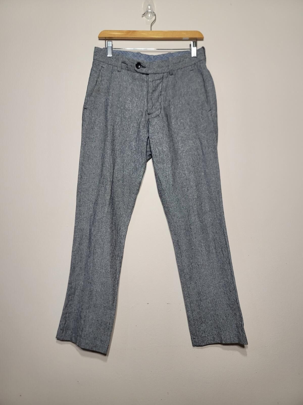 Gustin Gustin Grey Herringbone Pant Sz 29/30 Quiet Lux Minimalist Size 36R - 1 Thumbnail