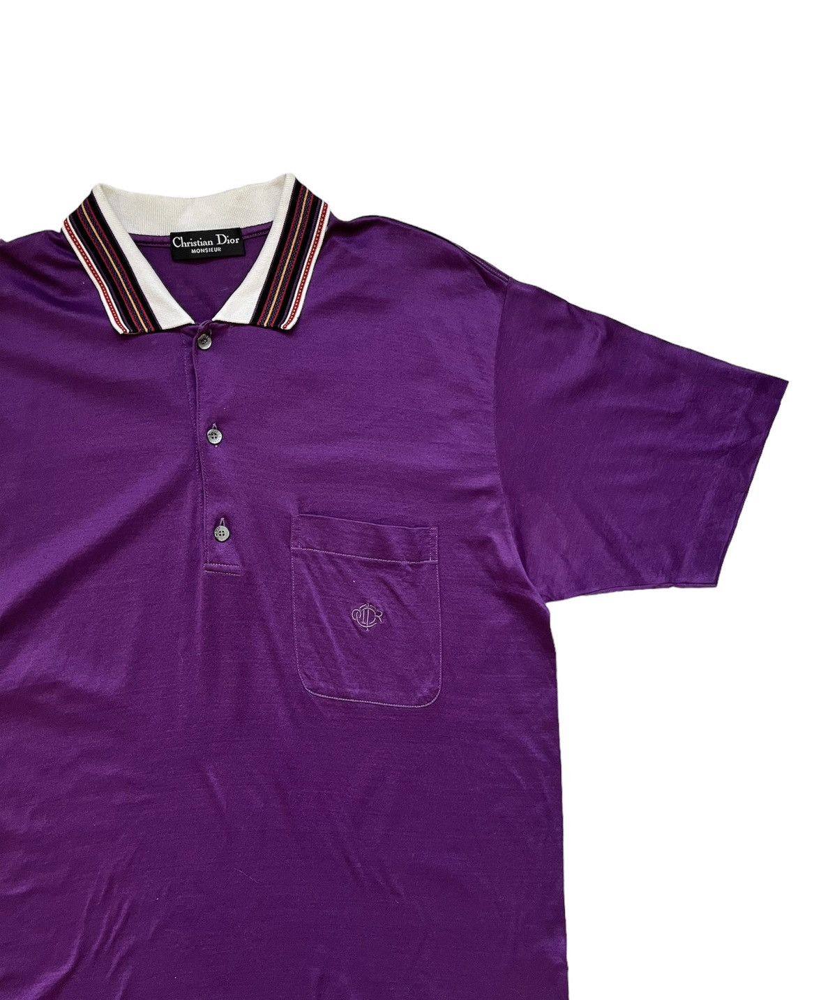 Christian Dior Monsieur × Dior × Vintage rare vintage 80s christian dior cotton polo shirt Size US L / EU 52-54 / 3 - 3 Thumbnail