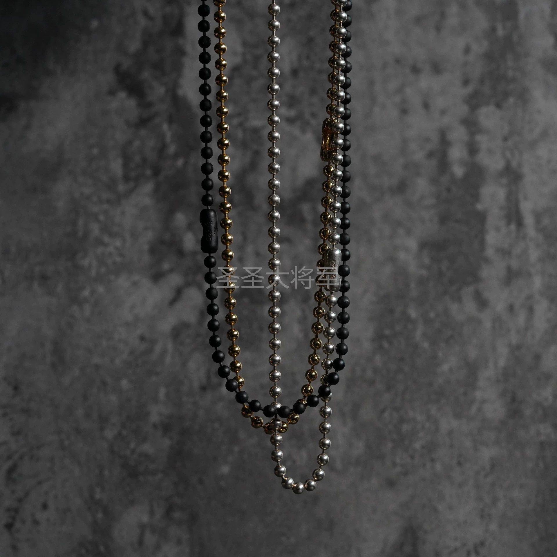Takahiromiyashita The Soloist. The Soloist 4mm Bead 925 51cm 3-Color Necklace Size ONE SIZE - 2 Thumbnail