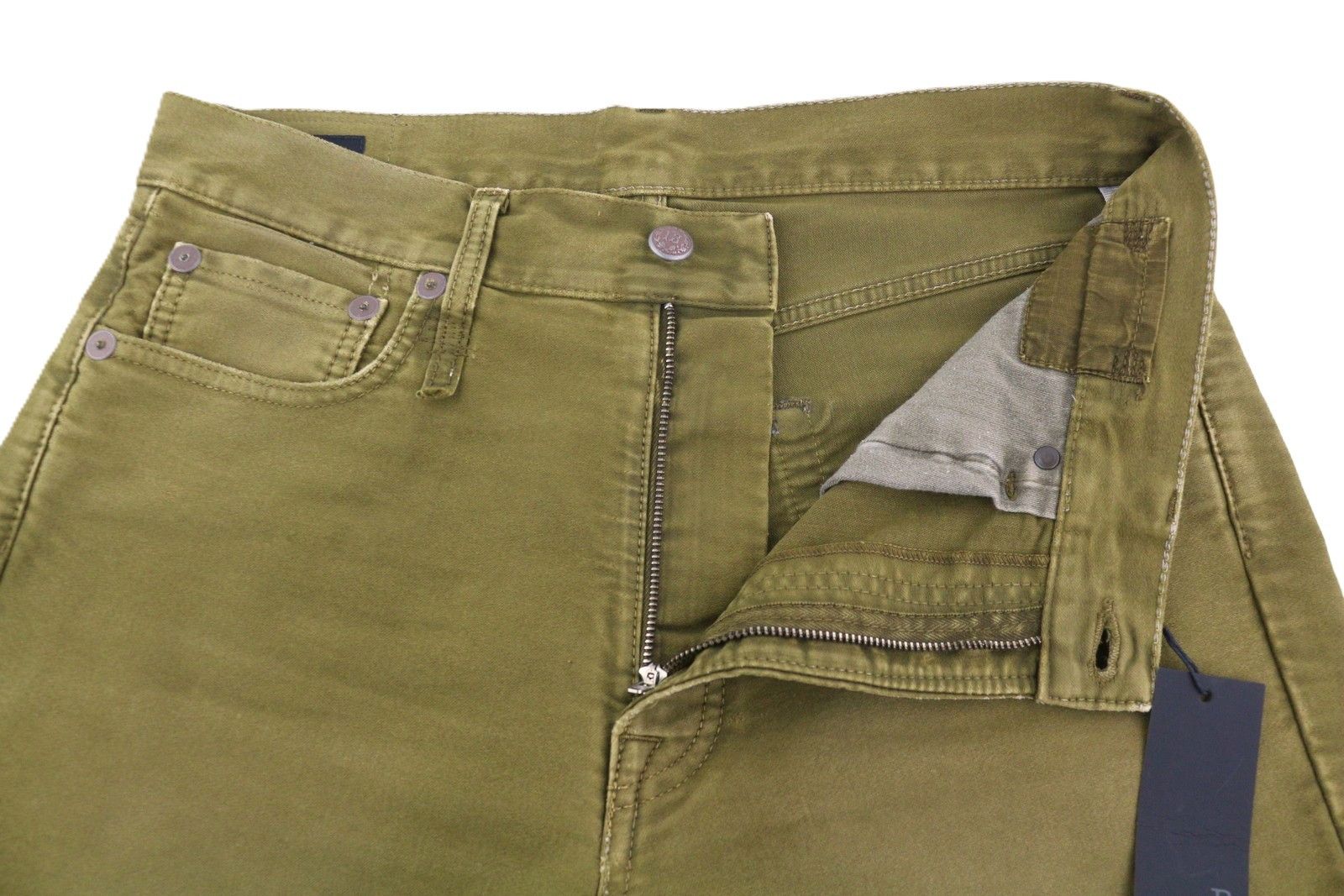 R13 BOYFRIEND 27 Olive Garment Dyed Moleskin Faded FW25 86612 Size 27" / US 4 / IT 40 - 4 Thumbnail