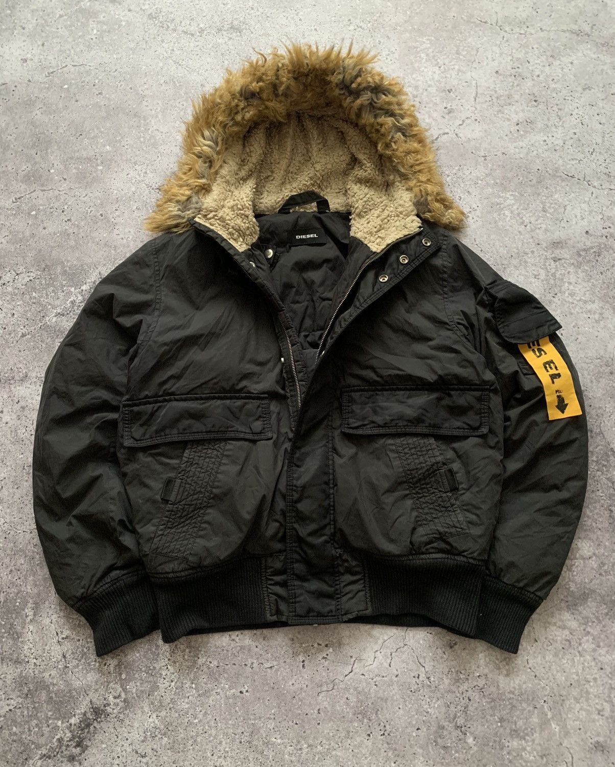 Diesel 🔥 CRAZY DIESEL Y2K OPIUM ALASKA MOHAIR BOMBER JACKET Size US M / EU 48-50 / 2 - 1 Thumbnail