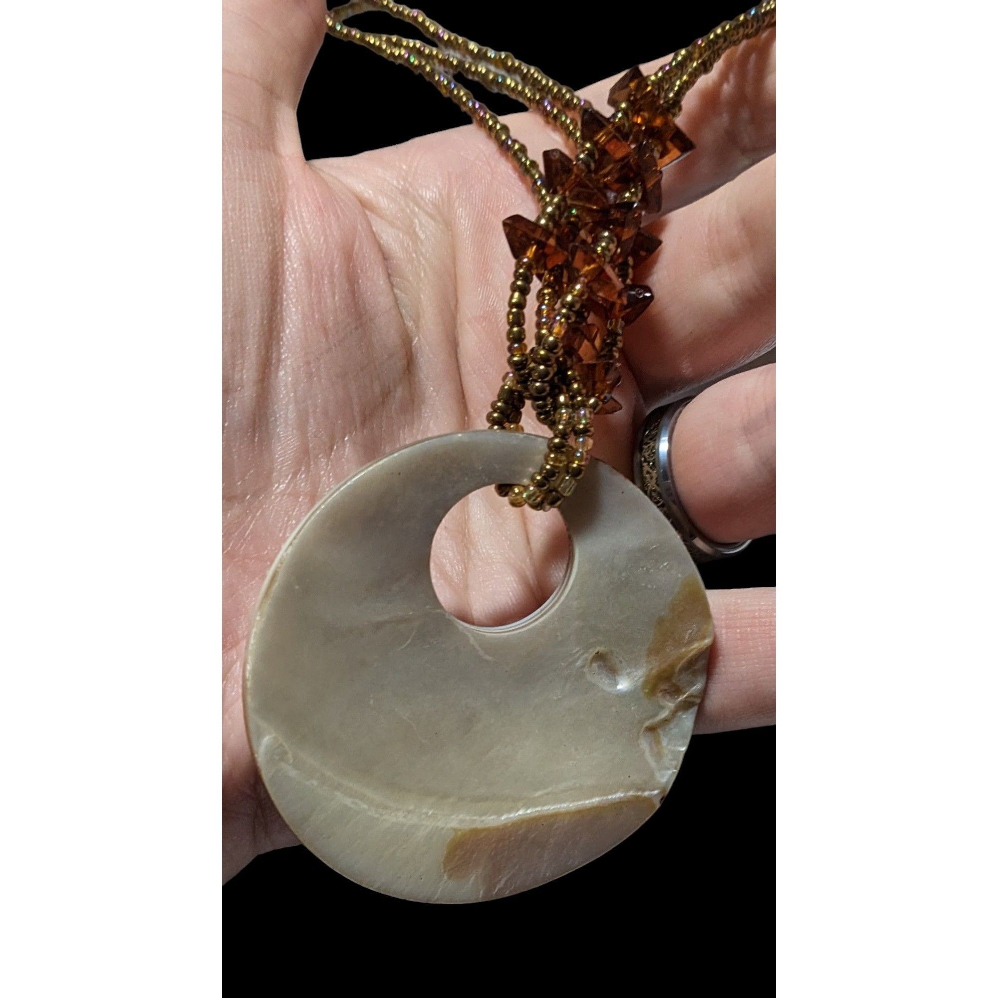 Other Mermaidcore Brown Beaded Shell Pendant Necklace Size ONE SIZE - 5 Thumbnail