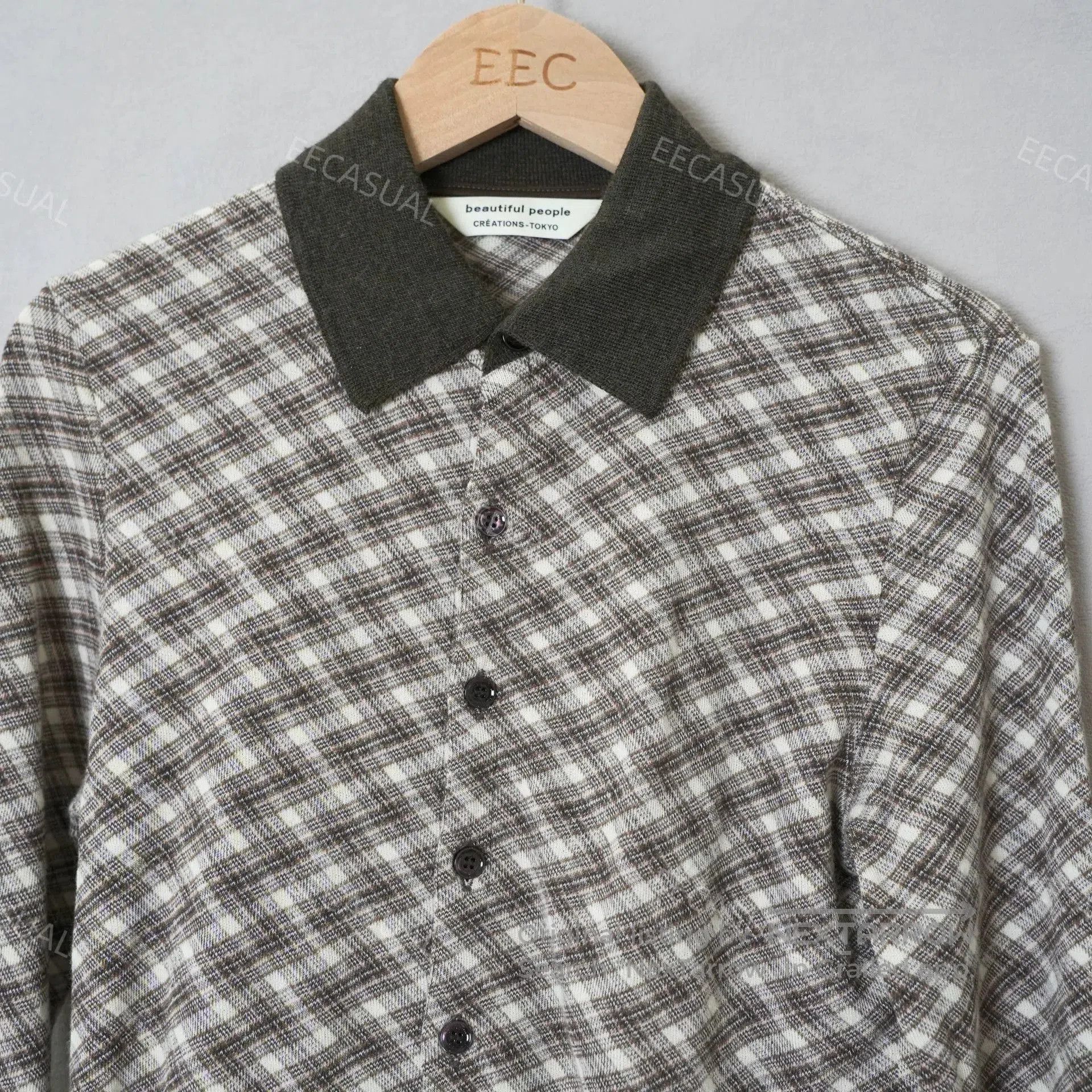 BP. Beautiful People Brown Plaid Wool Sweater. Size S / US 4 / IT 40 - 3 Thumbnail