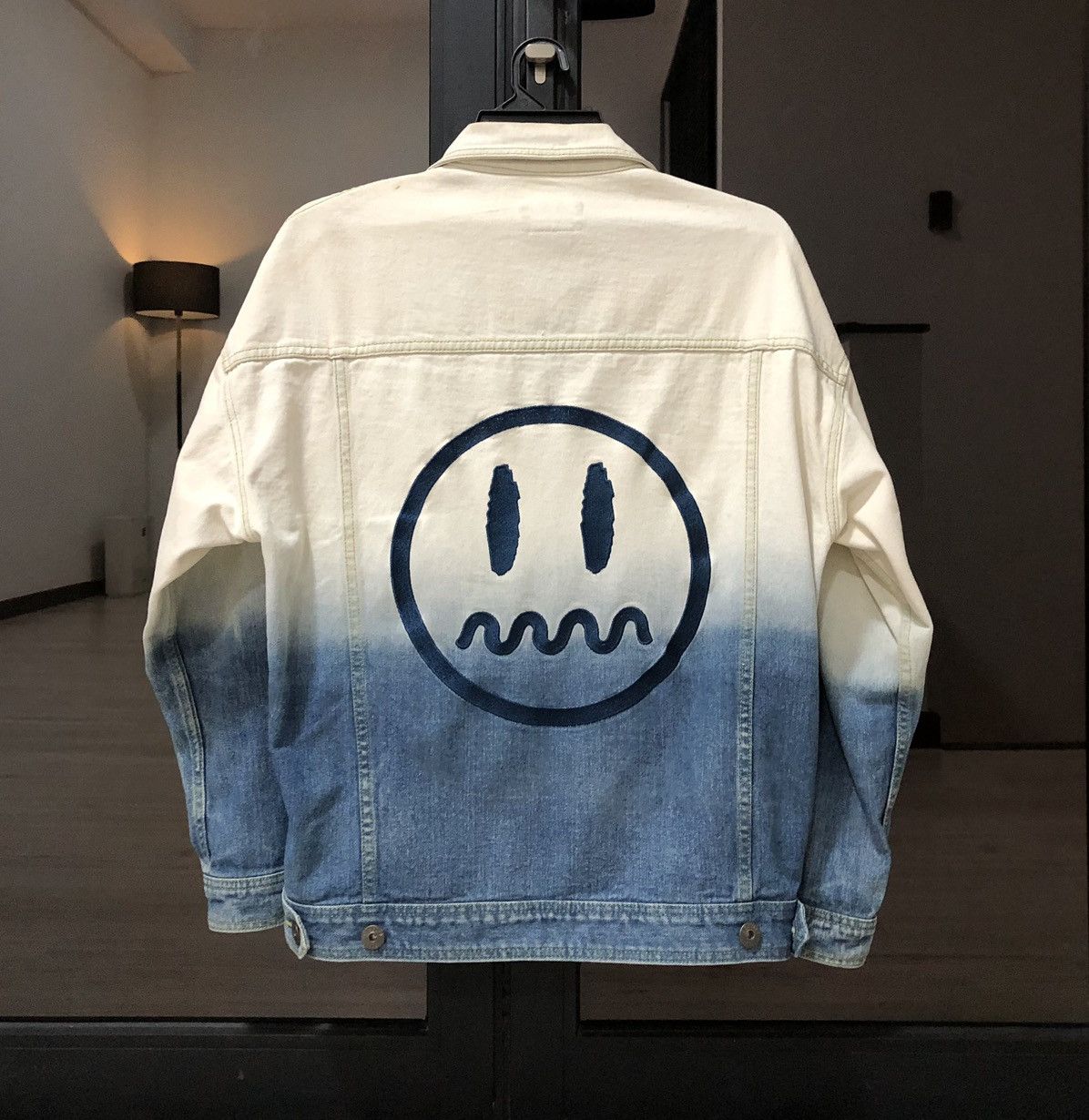 Japanese Brand BEASTER x Smiley Beige Denim Jacket Size US M / EU 48-50 / 2 - 3 Thumbnail