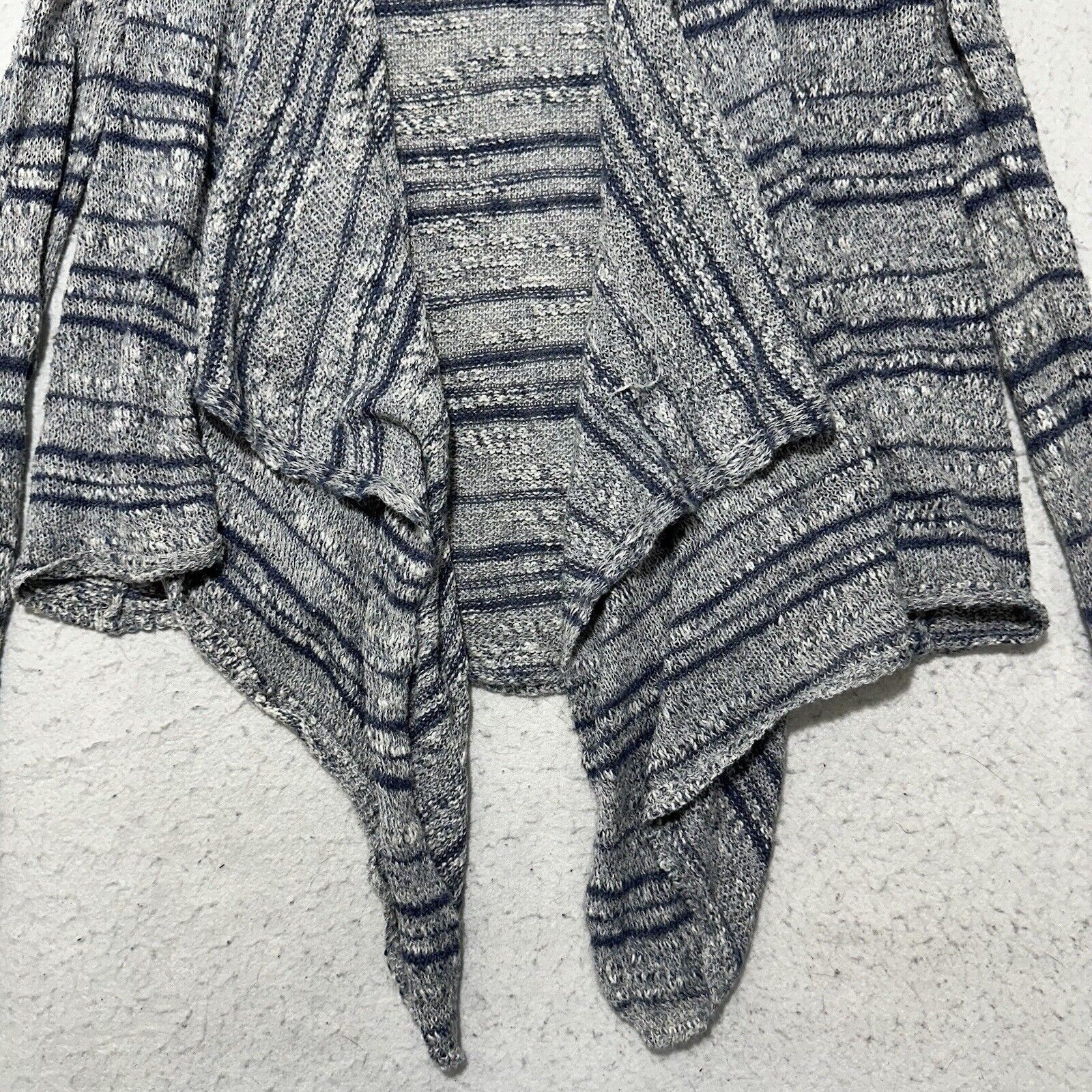 Hollister Hollister XS Waterfall Cardigan Gray Blue Striped Sweater Size XS / US 0-2 / IT 36-38 - 5 Thumbnail
