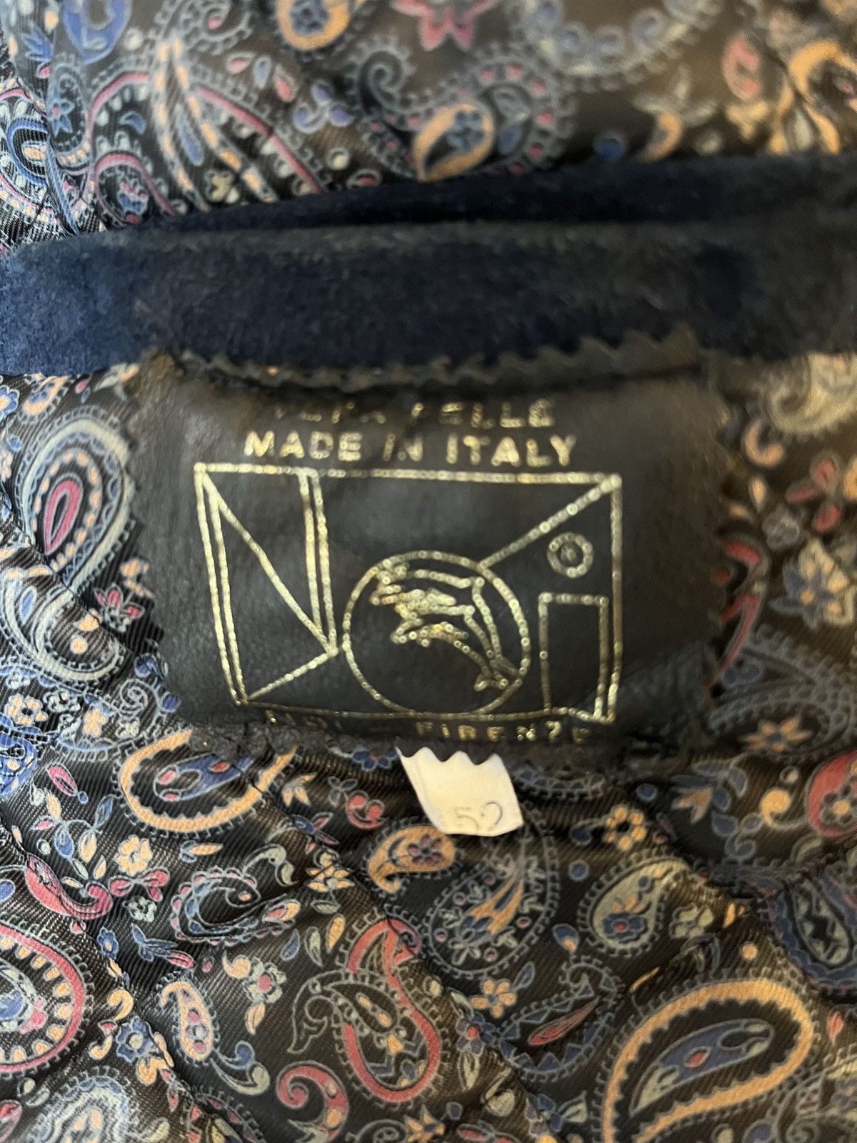 Other Vintage Italian Suede Jacket w/ Paisley Quilted Lining Size US L / EU 52-54 / 3 - 2 Thumbnail