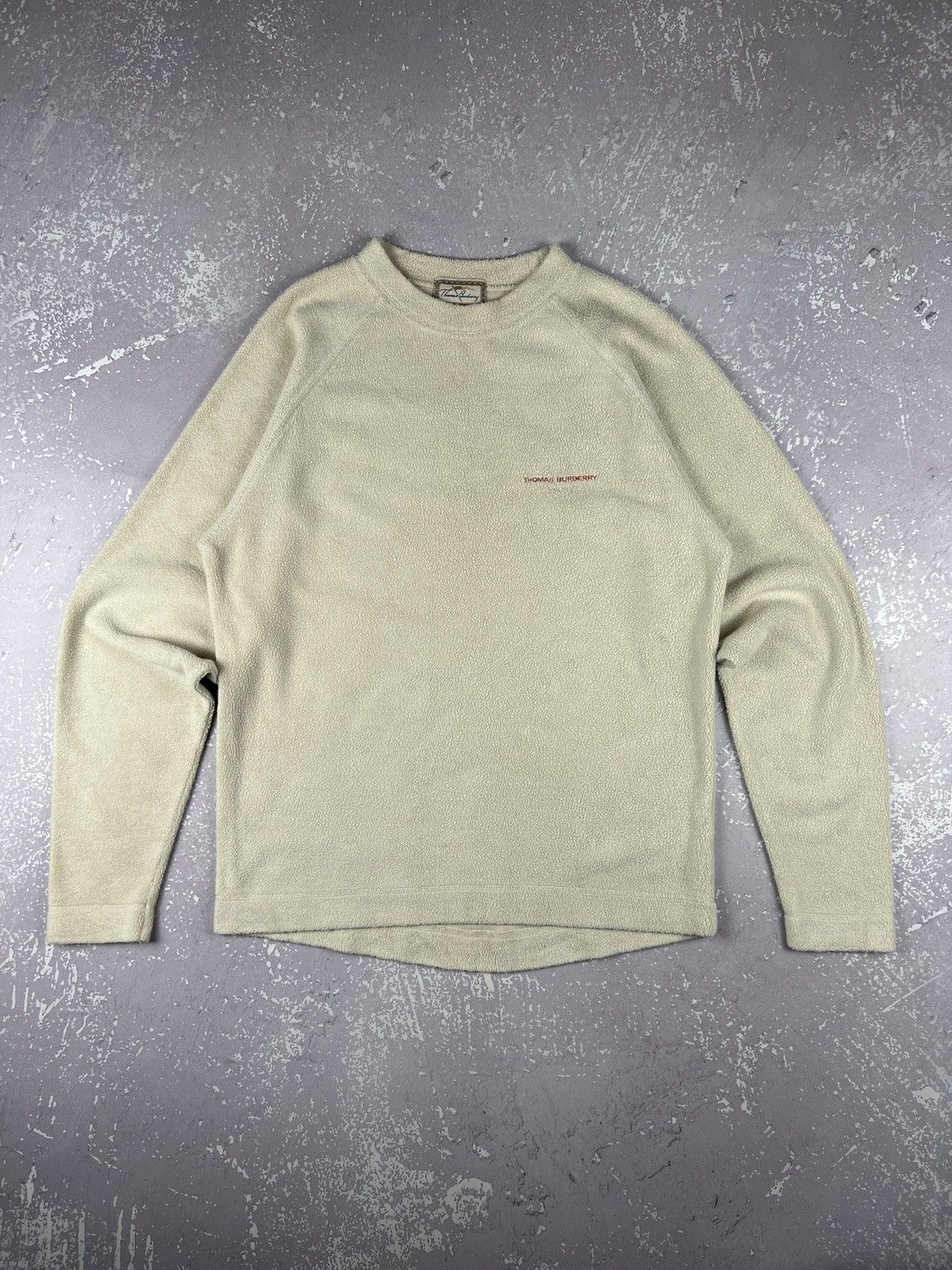 Burberry Vintage Y2K Thomas Burberry Sport Creamy Fleece Sweatshirt Size US S / EU 44-46 / 1 - 1 Thumbnail
