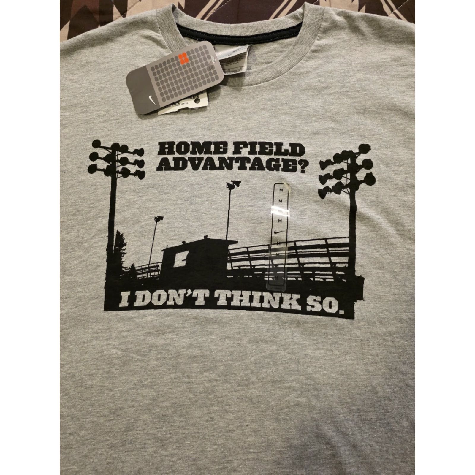 Nike VINTAGE Nike Air Your Grass Is Mine T Shirt Double Sided Gray M Men's Nike Air Sports Graphic Print Crew Neck Short Sleeve Cotton Regular fit Size US M / EU 48-50 / 2 - 3 Thumbnail