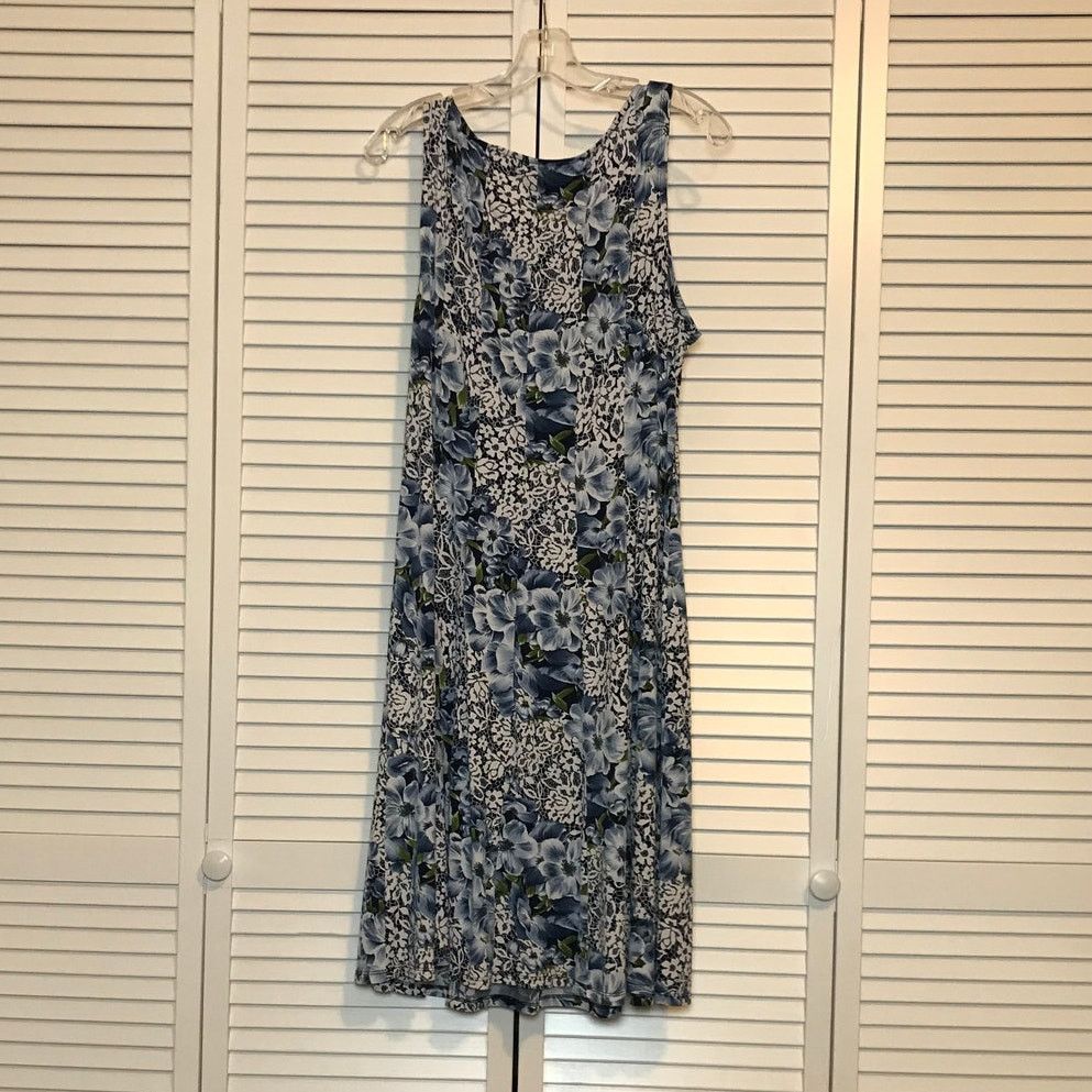 Other Perceptions New York Floral Scoop Neck A-line Midi Dress L Size L / US 10 / IT 46 - 2 Thumbnail