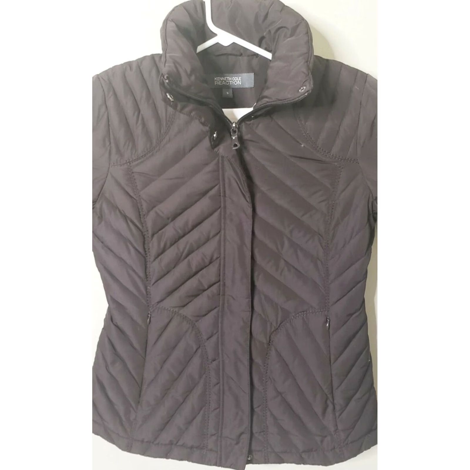 Kenneth Cole Kenneth Cole Reaction Down Jacket Zip Up Puffer Outerwear Coat Small Dark Brown Women Size S / US 4 / IT 40 - 2 Thumbnail