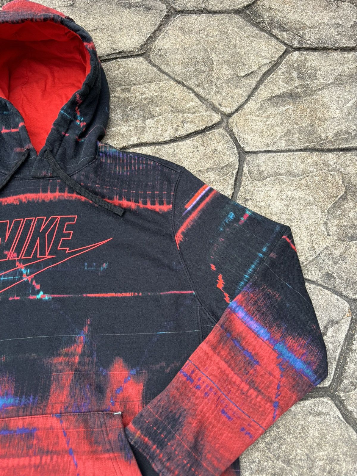 Nike × Vintage Y2K Nike Crazy Psychedelic AOP Hoodie Size US L / EU 52-54 / 3 - 3 Thumbnail