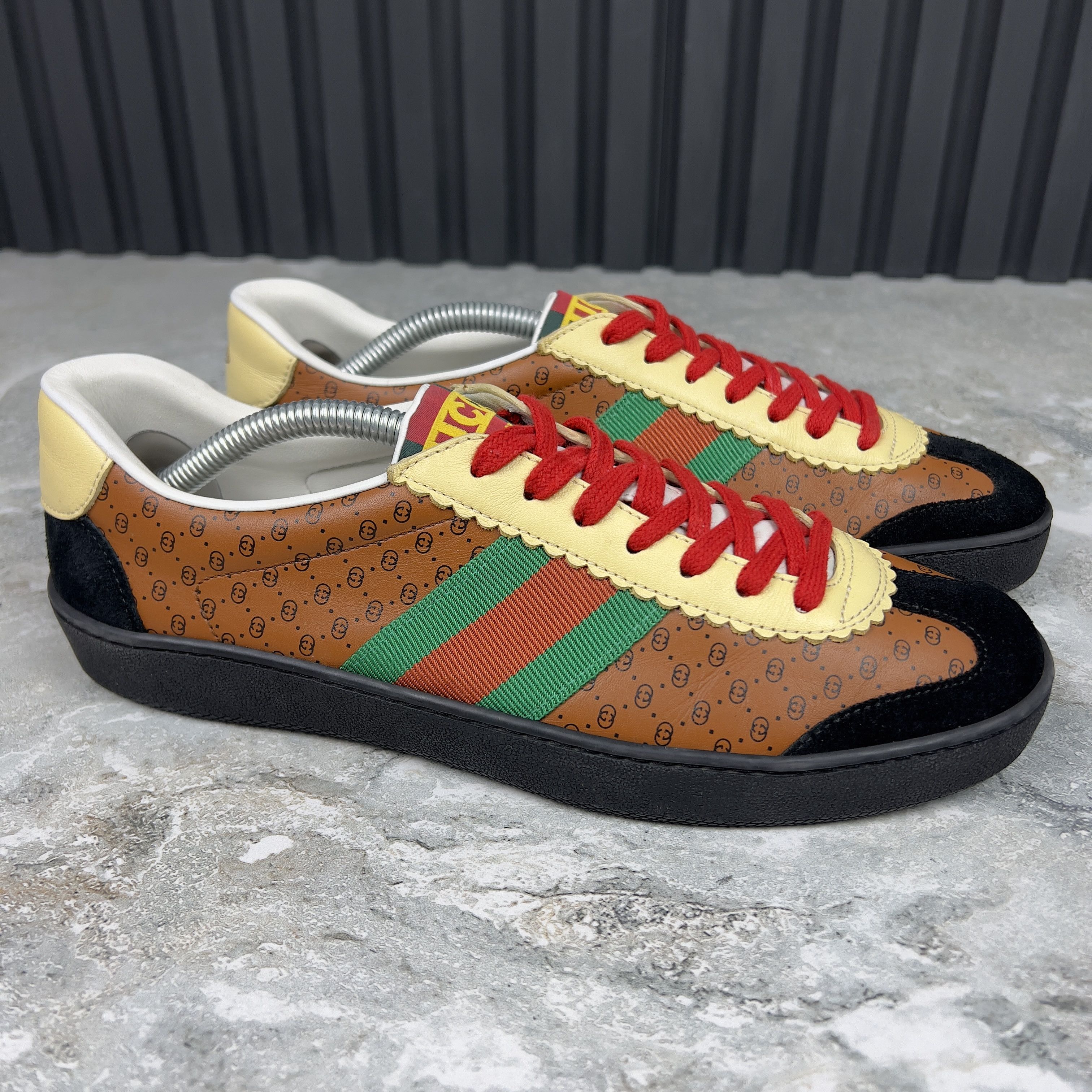 Gucci Gucci x Dapper Dan Web G74 GG Monogram Sneakers Leather Size US 8.5 / IT 38.5 - 4 Thumbnail