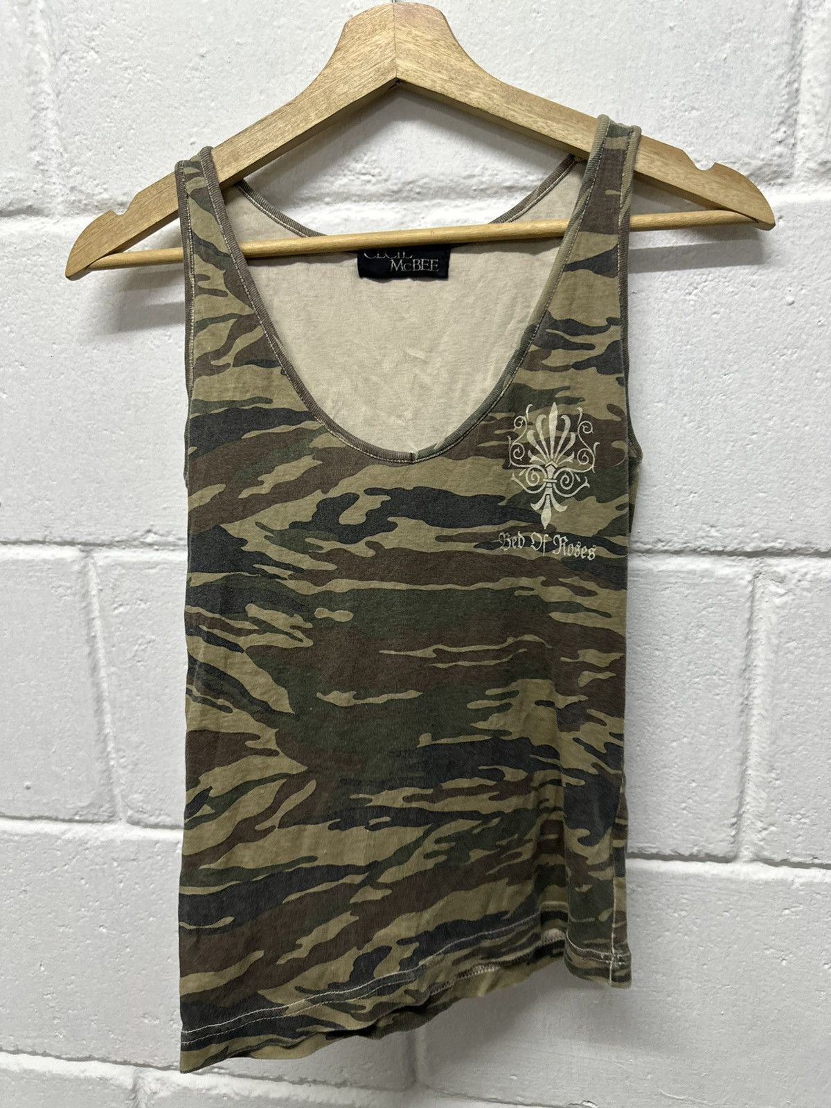 If Six Was Nine × Japanese Brand Japanese Designer Cecil McBee Camo The Devil Cross Tank Top Size US XXS / EU 40 - 7 Thumbnail