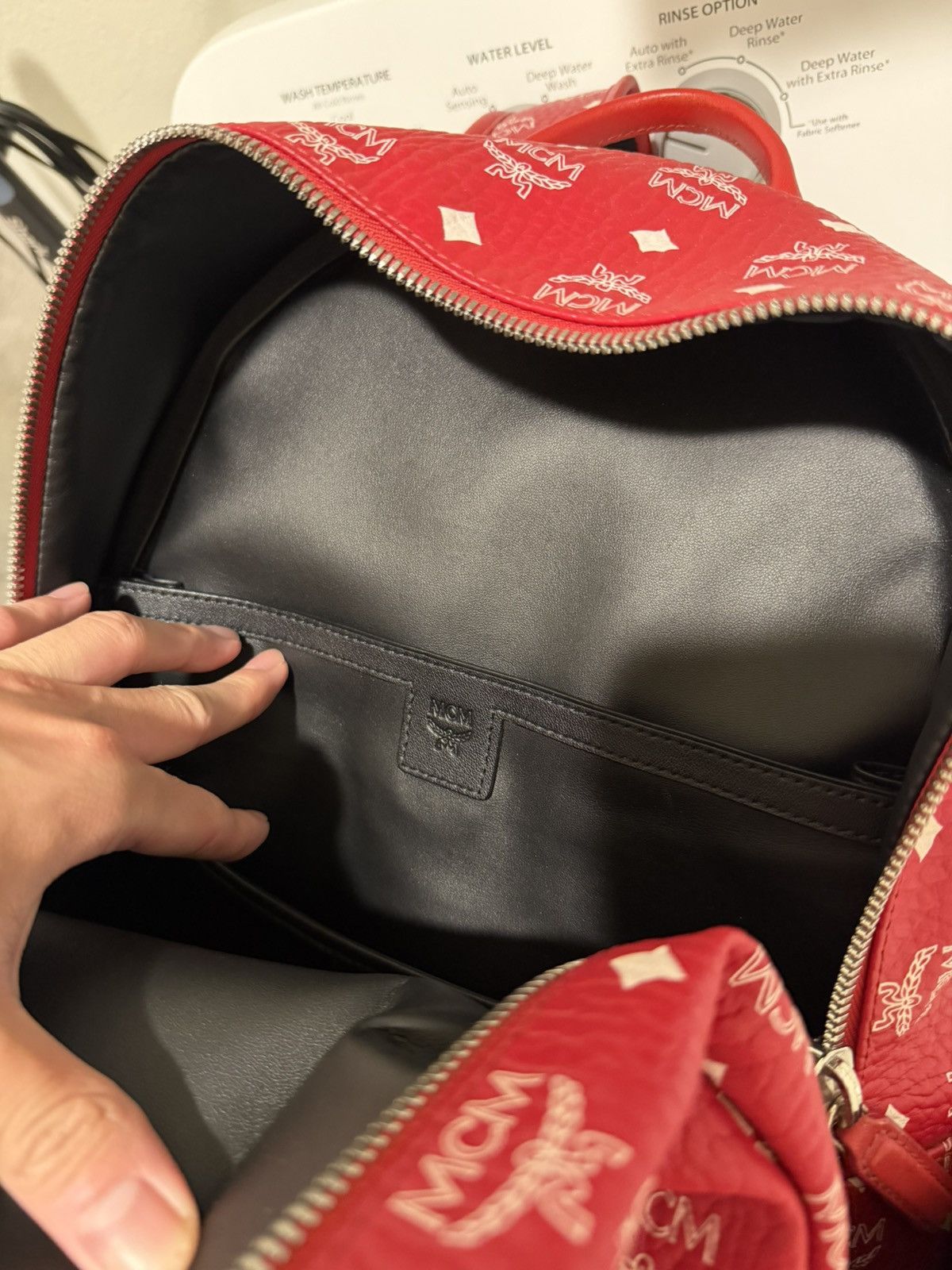 MCM MCM Stark Backpack Red Visetos Size ONE SIZE - 4 Thumbnail