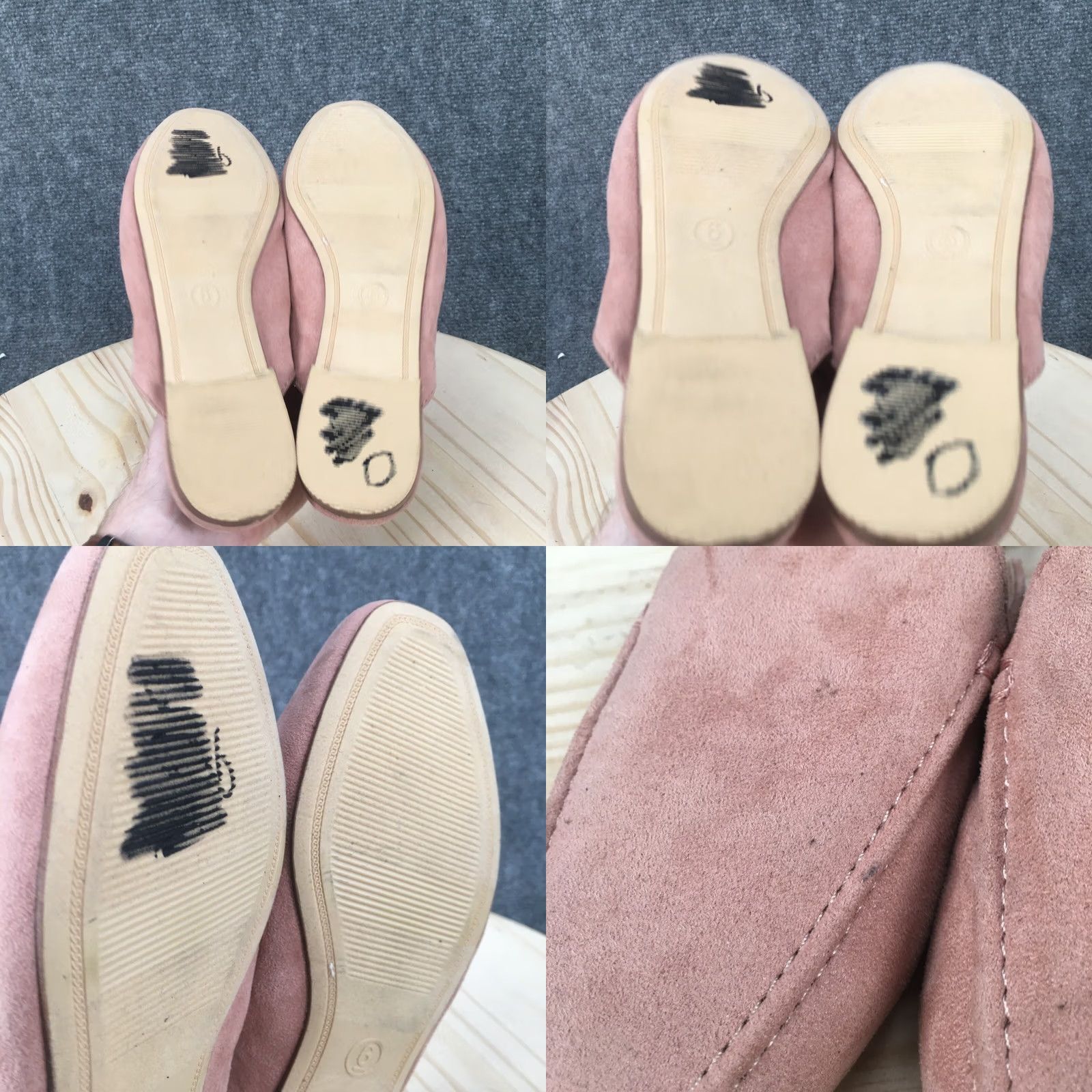 Vintage A New Day Mules Womens 6 Mabel Slip On Pink Suede Square Toe Casual Flats Size US 6 / IT 36 - 8 Thumbnail