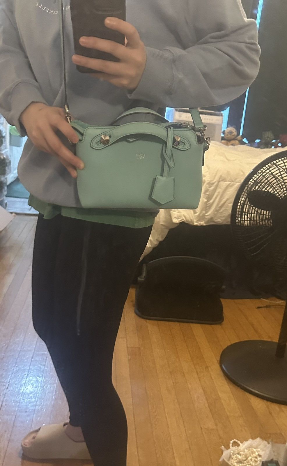 Fendi Fendi turquoise/tiffany blue by the way bag mini Size ONE SIZE - 11 Thumbnail