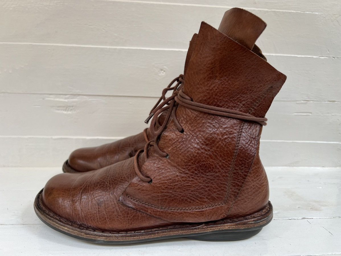 Trippen TRIPPEN Rectangle f Brown Leather Boots Size US 7 / IT 37 - 4 Thumbnail