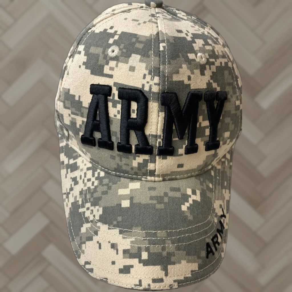 Bally VINTAGE US Army Embroidered Ball Cap Hat Infantry Airborne Cavalry ACU Camo Adjustable Adult One Size ACU Digital Camo Men H22 Size ONE SIZE - 1 Thumbnail