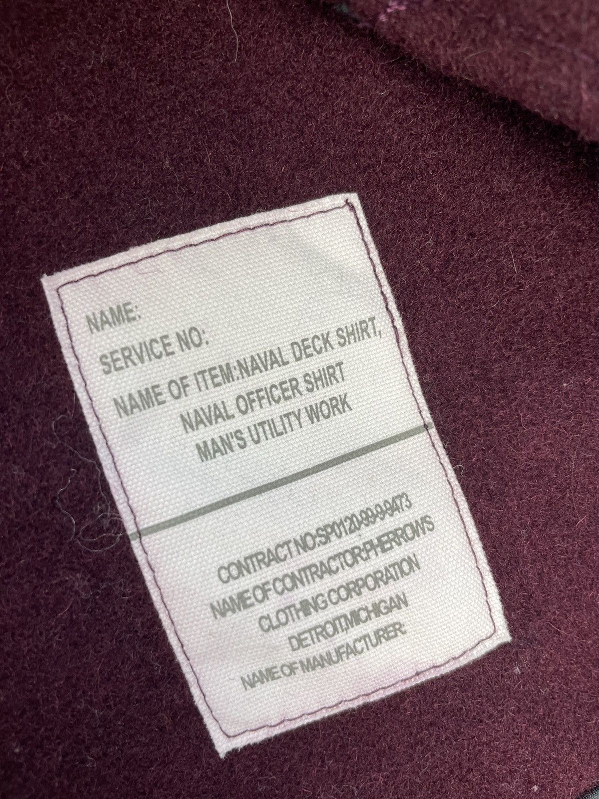 Japanese Brand Pherrows Naval Clothing Factory wool shirt Size US S / EU 44-46 / 1 - 8 Thumbnail
