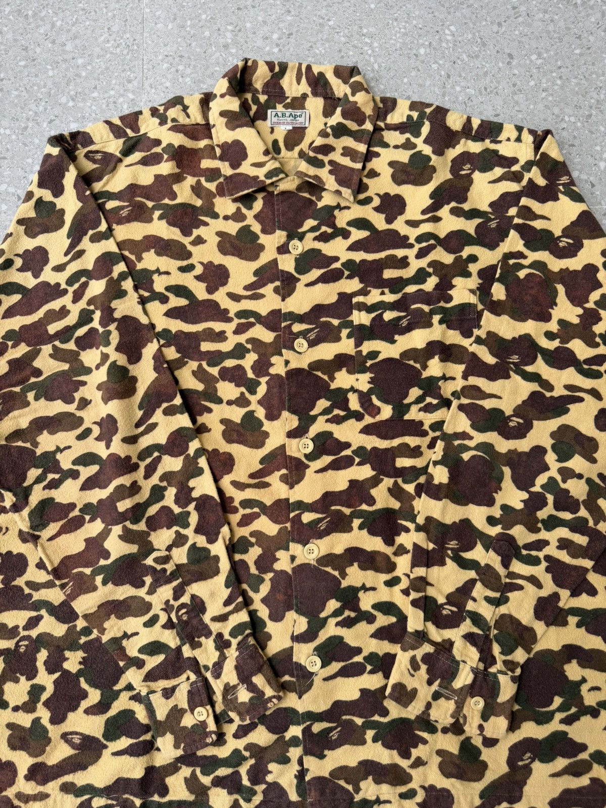 Bape Bape First Camo Shirt OG Chamois LL bean Style Wool Size US L / EU 52-54 / 3 - 1 Thumbnail