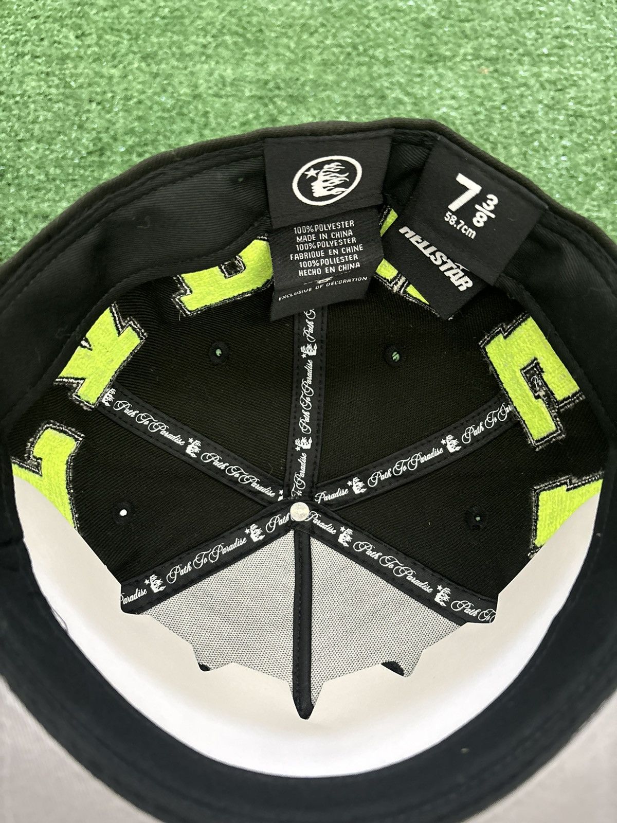 HELLSTAR Hellstar Neon Black OG Patch Fitted Hat 7 3/8 Size ONE SIZE - 4 Thumbnail