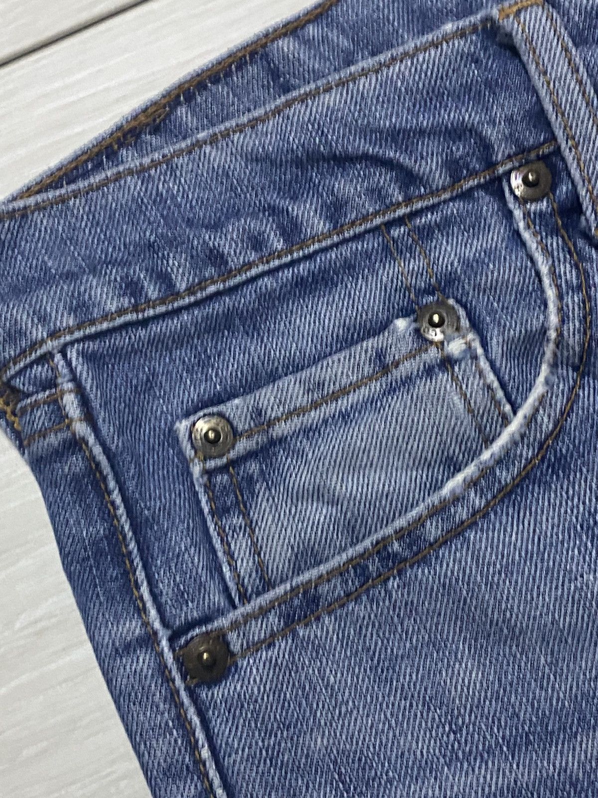 Levi's Vintage Levis 508 90s Blue Wash Distressed Loose Jeans Size US 30 / EU 46 - 9 Thumbnail
