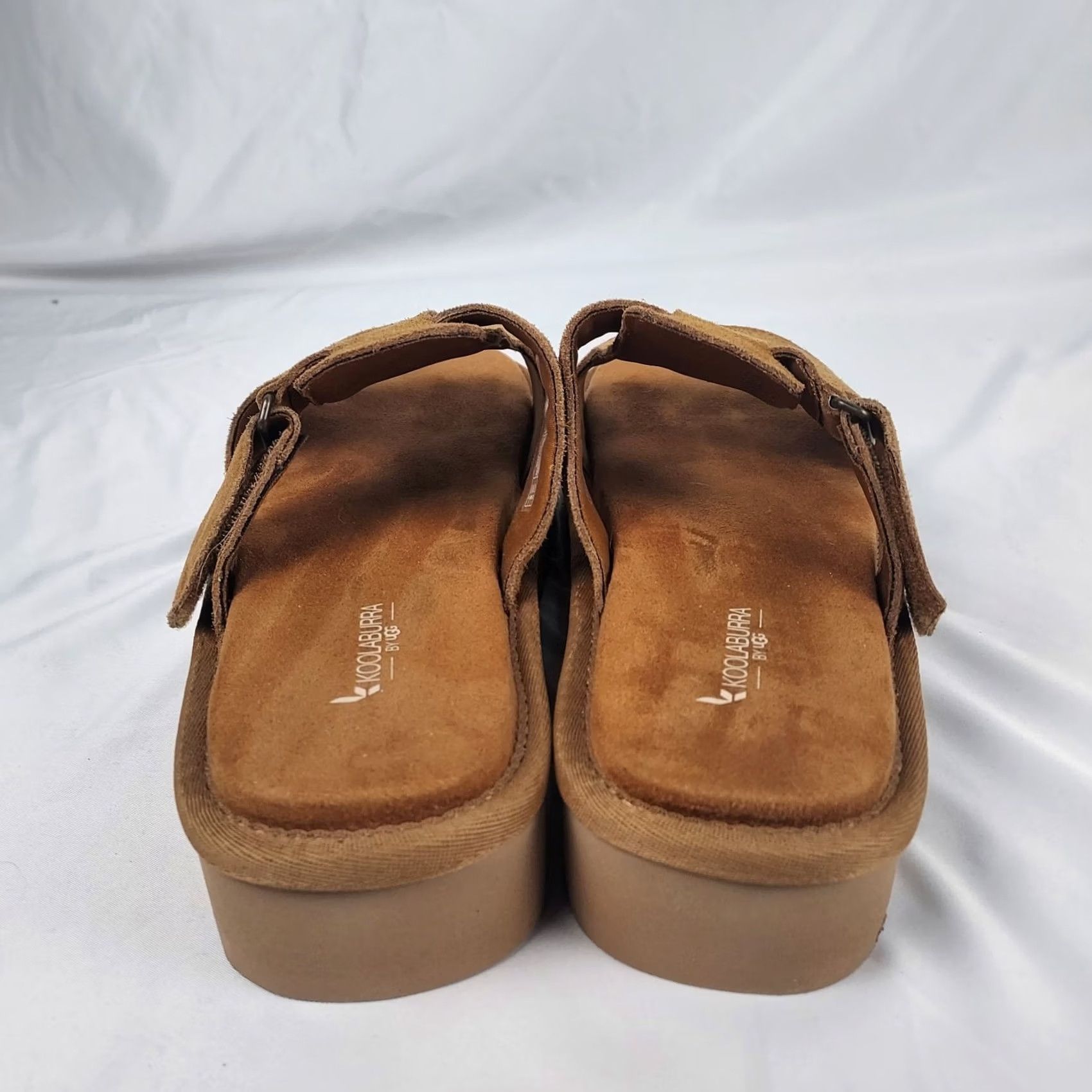 Ugg Koolaburra By UGG Slide Sandals Womens 11 Brown Suede Slip On Platform Casual Walking Logo Sandal Size US 9 / IT 39 - 7 Thumbnail