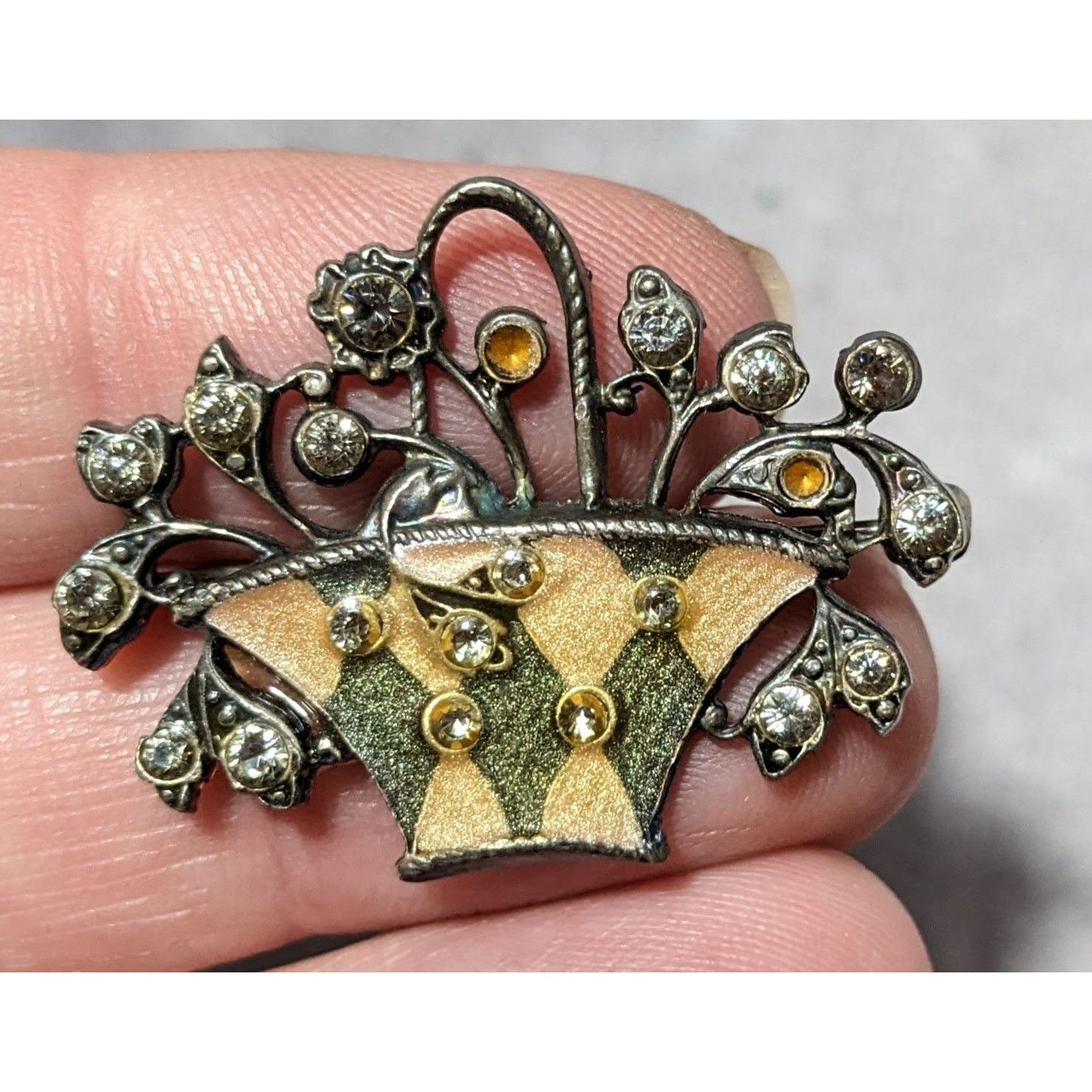 Other Vintage Catherine Popesco France Flower Basket Brooch Size ONE SIZE - 6 Thumbnail
