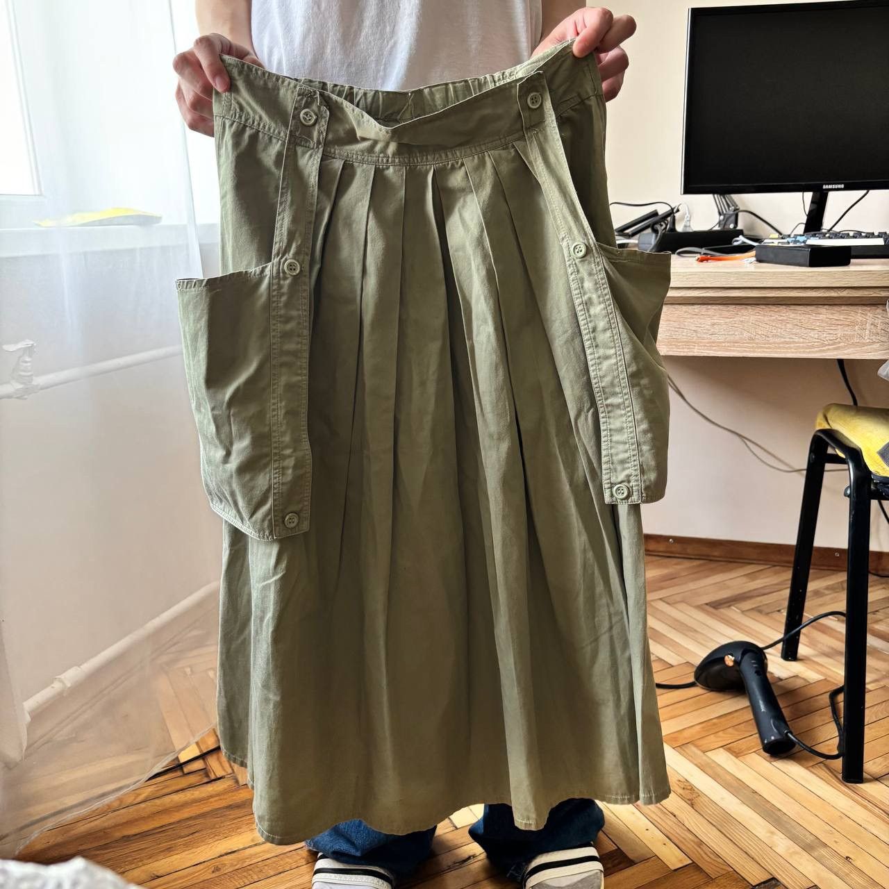 Hysteric Glamour Y2K Vintage Military-Inspired Pleated Skirt Size 32" / US 10 / IT 46 - 2 Thumbnail