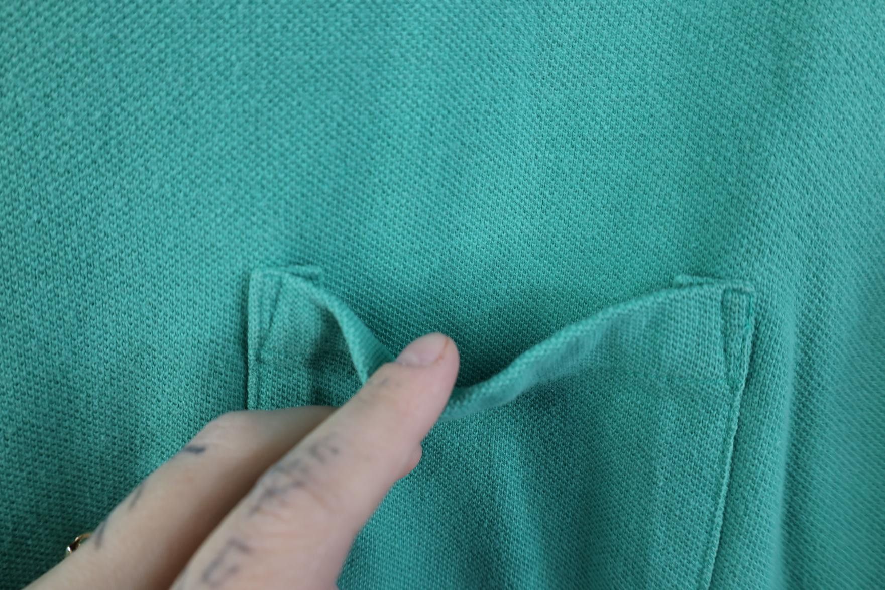 Vintage Vintage 90s Streetwear Pique Cotton Knit Pocket T-Shirt Size US M / EU 48-50 / 2 - 4 Thumbnail