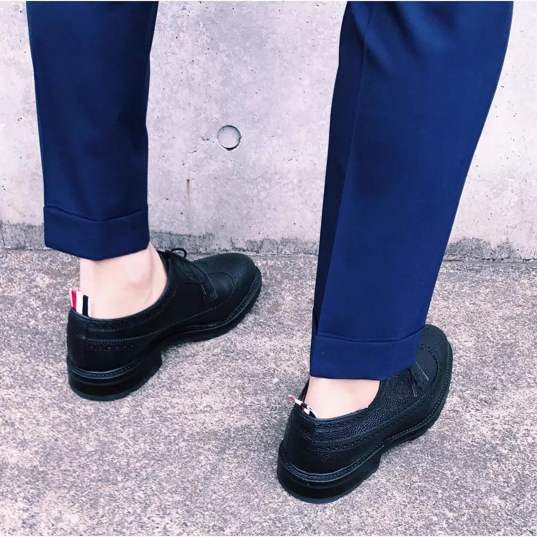 Thom Browne Thom Browne Black Wingtip Oxford Rubber Sole US9 (Nike43) Size US 9 / EU 42 - 7 Thumbnail