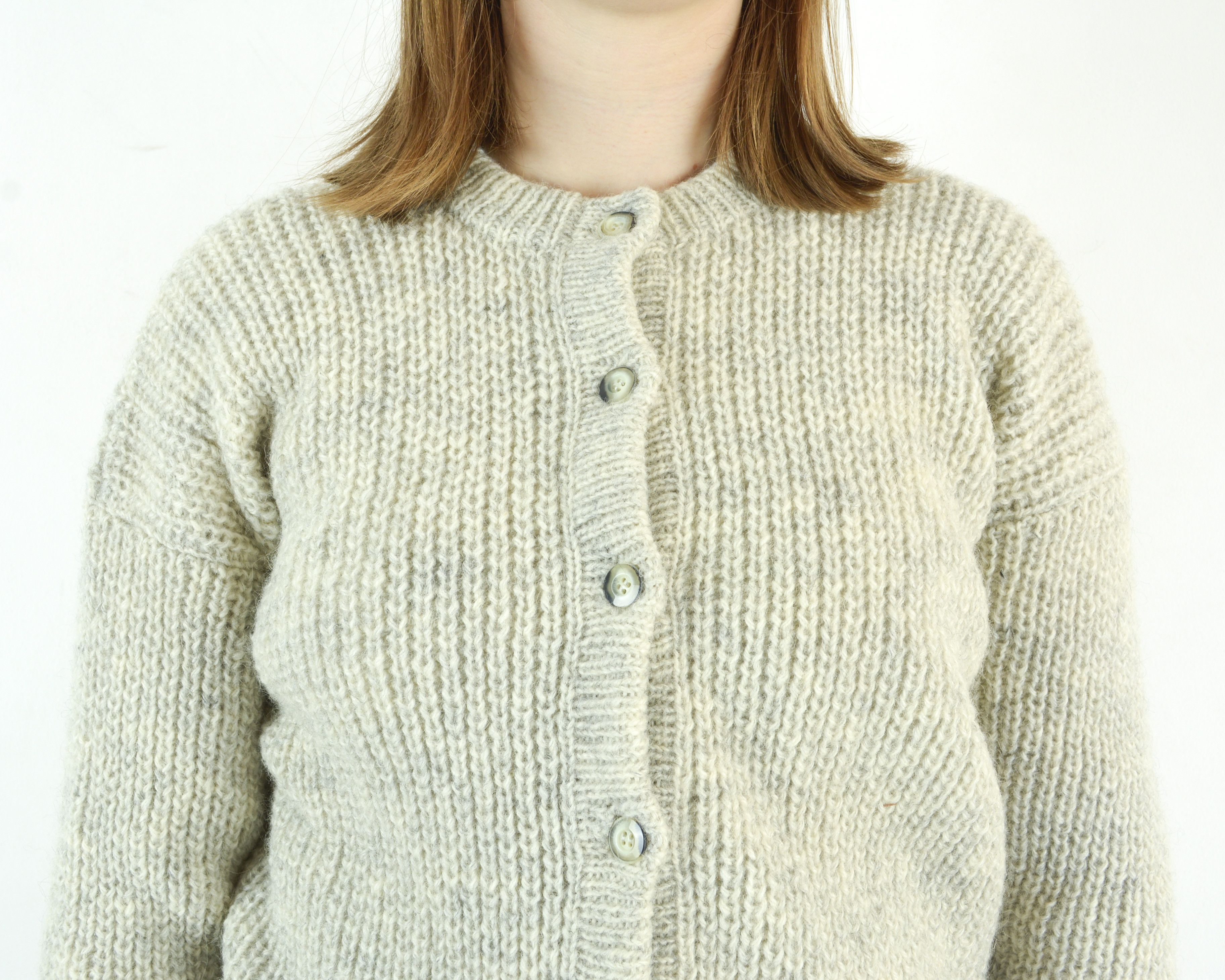 Handmade × Vintage Handmade Wool Cardigan Sweater Button Up Jacket Authentic Size L / US 10 / IT 46 - 5 Thumbnail