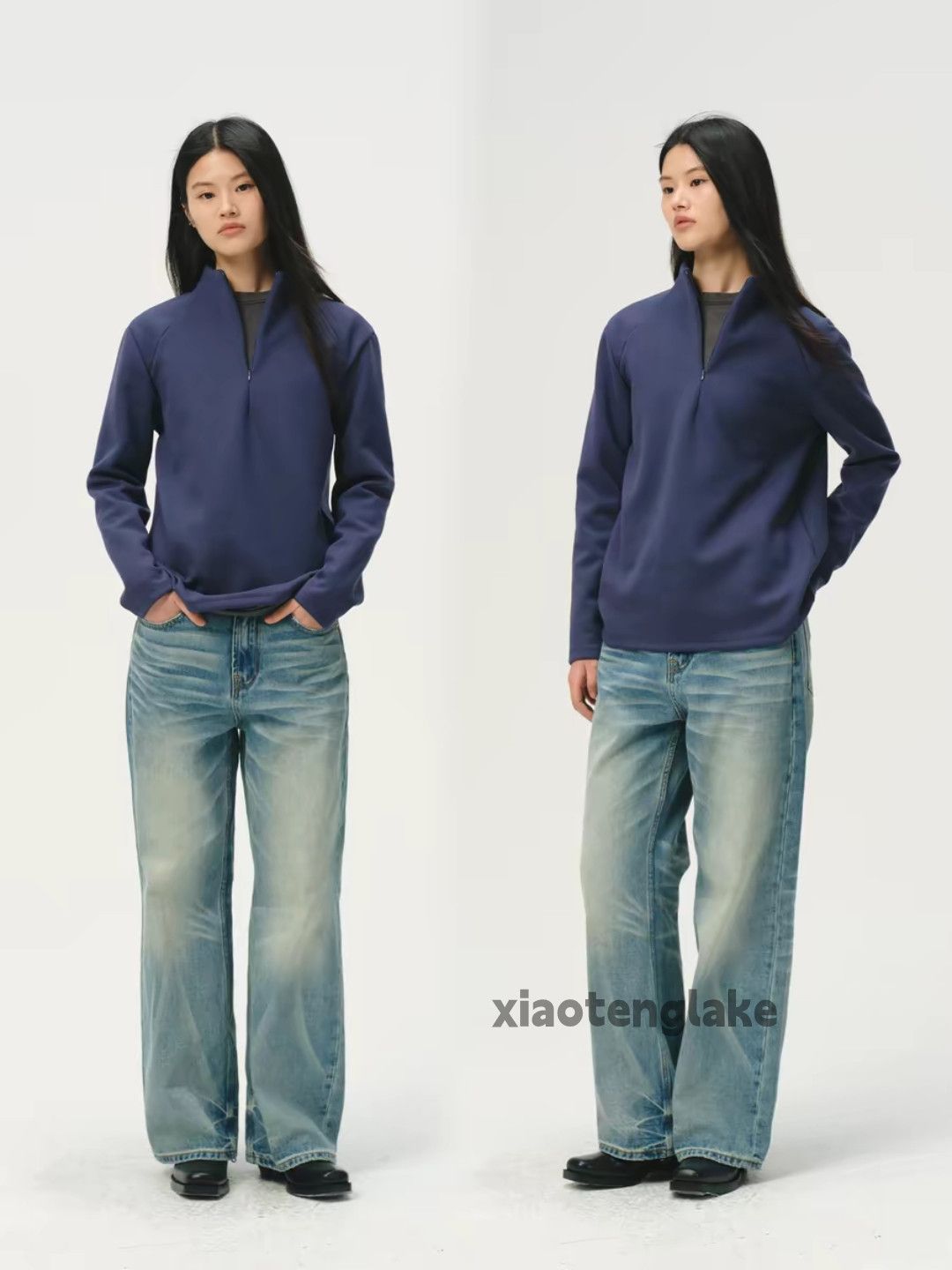 Jean Custom washed faded cleanfit yuppie loose y2k jeans Size US 30 / EU 46 - 2 Thumbnail