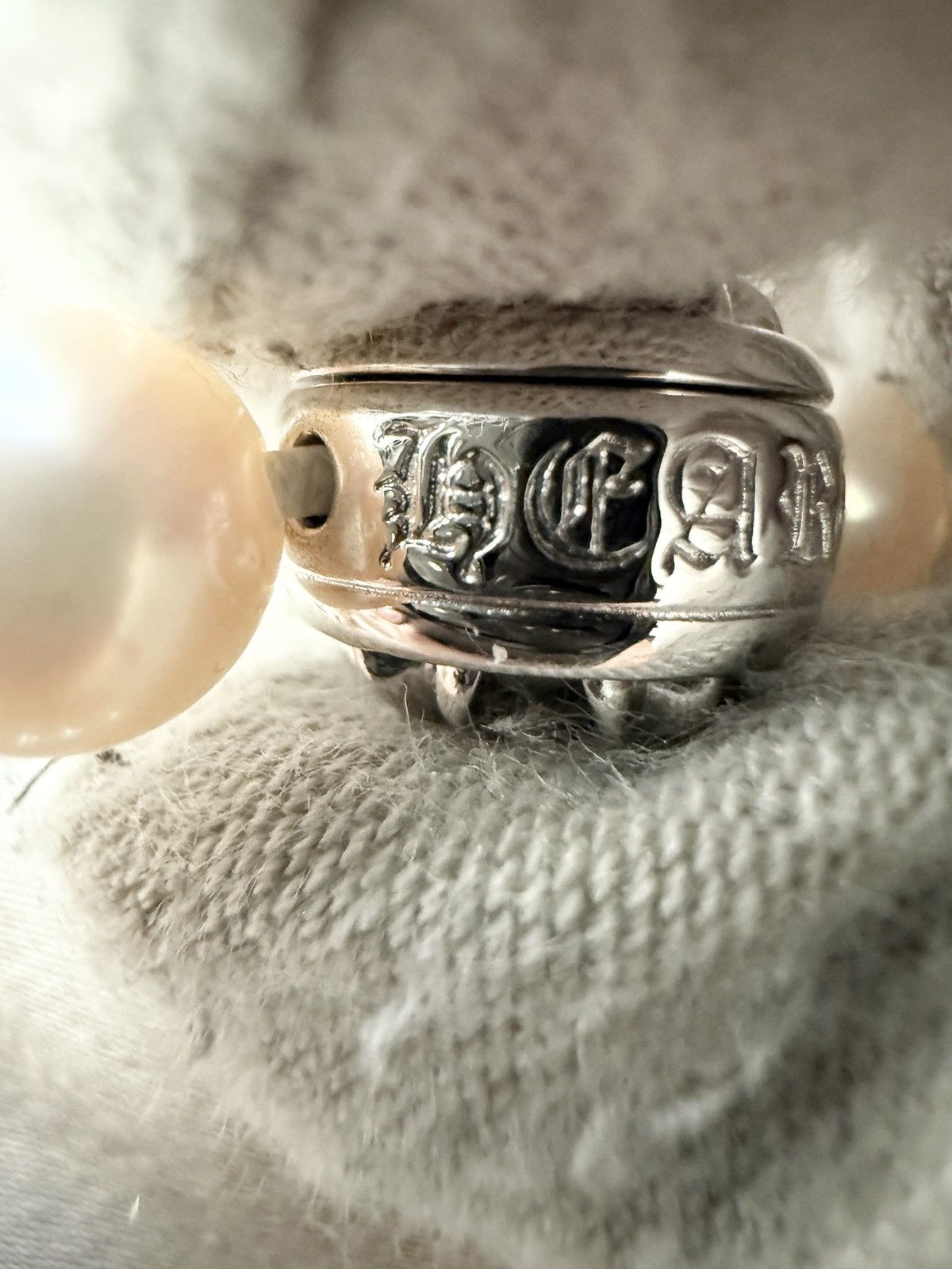 Chrome Hearts RARE! Chrome Hearts Mikimoto White Pearl Bracelet Size ONE SIZE - 8 Thumbnail