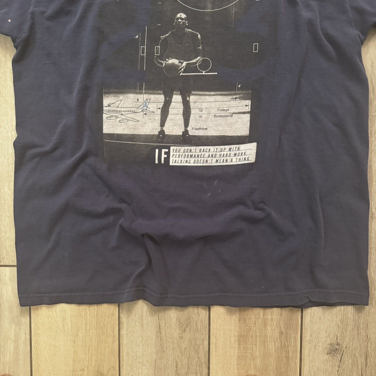 Nike × Stussy Vintage 90s Made In USA Blue Jordan Nike Graphic Tee XL Size US L / EU 52-54 / 3 - 6 Thumbnail