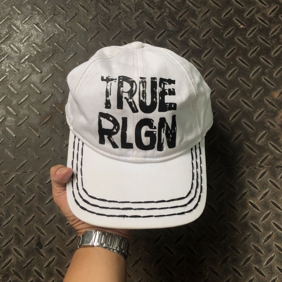True Religion 🚫 SOLD 🚫 Vintage True Religion White Hat Size ONE SIZE - 2 Thumbnail