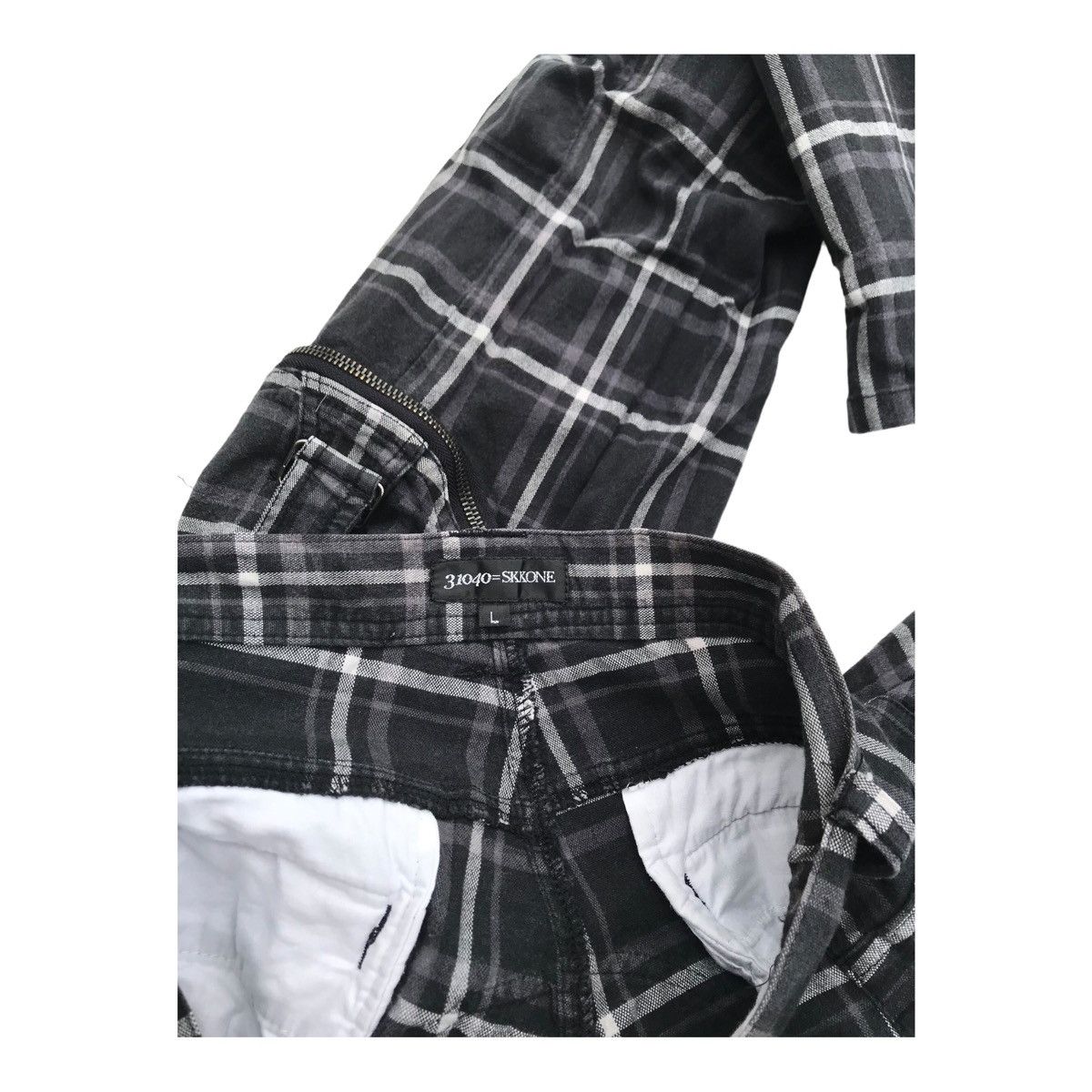 Other 31040=Skkone Checked Multipocket Utility Cargo Pants Size US 30 / EU 46 - 7 Thumbnail