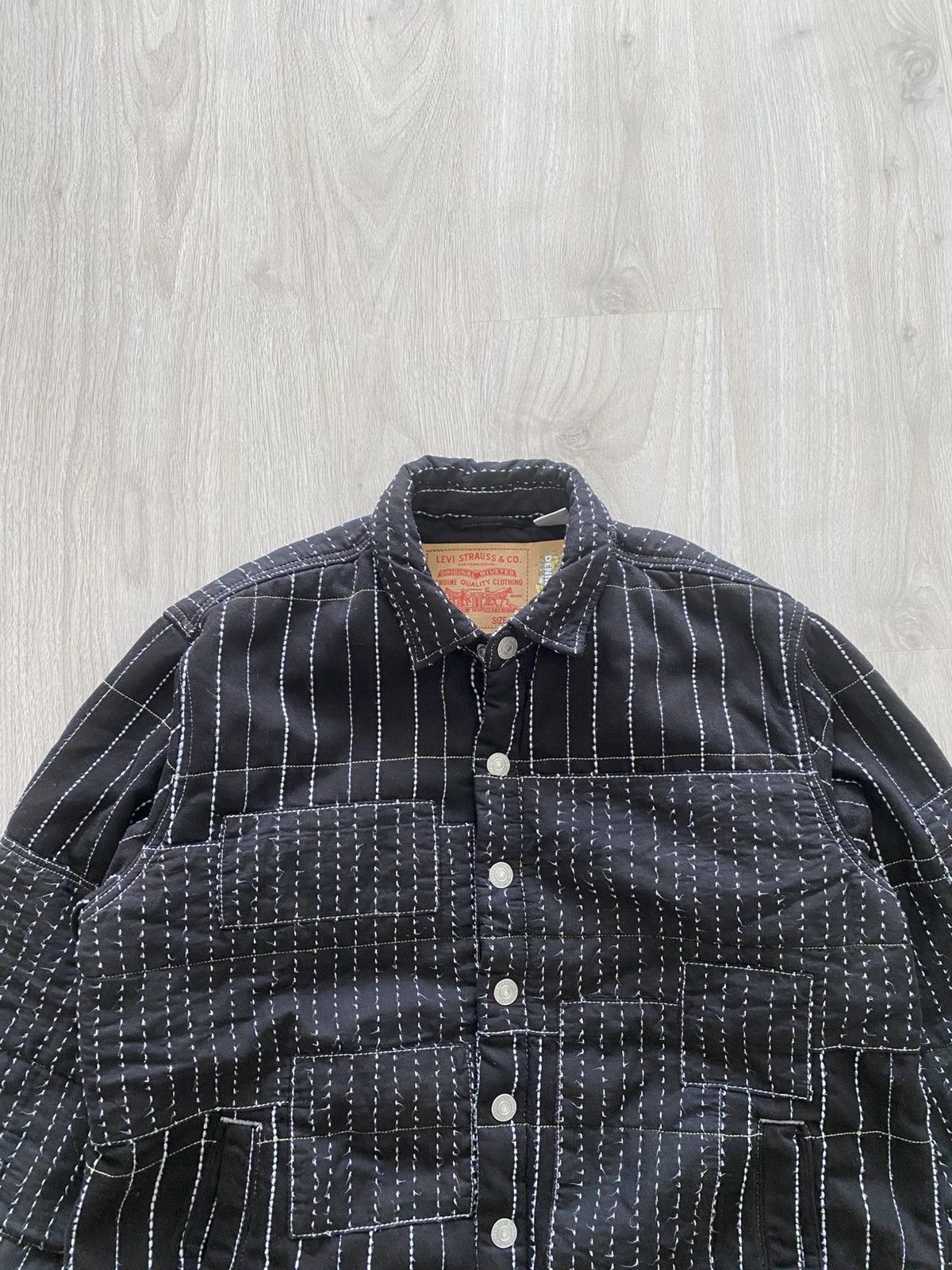 DENIM TEARS × Levi's Sashiko Embroidered Oversized Quilted Jacked Size US S / EU 44-46 / 1 - 3 Thumbnail