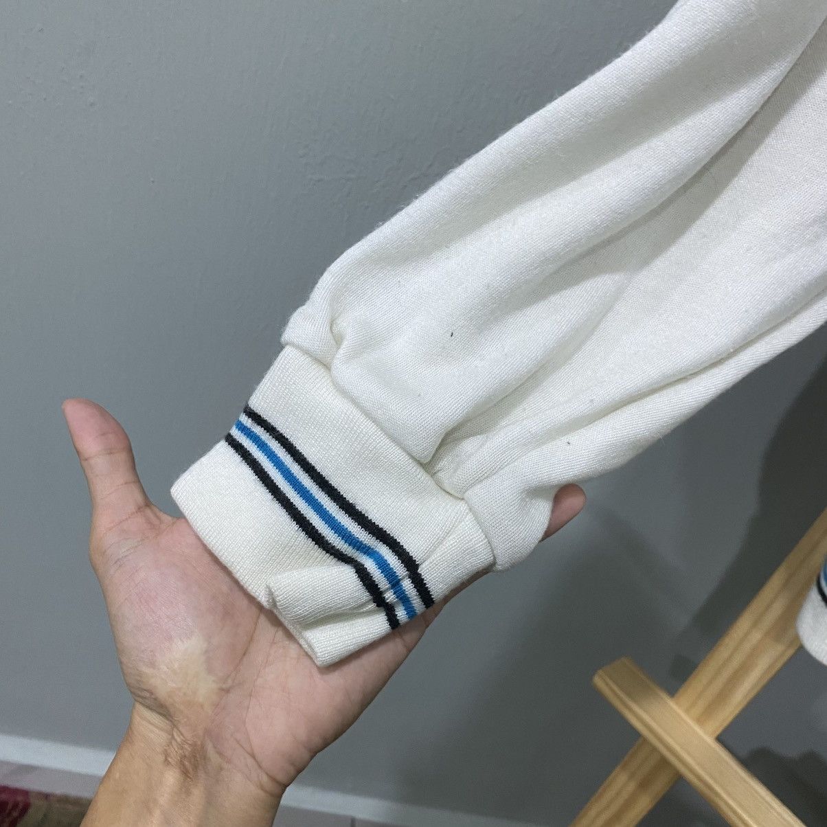 Christian Dior Monsieur Vintage Christian Dior Monsieur Striped Track Jacket White Size US XL / EU 56 / 4 - 5 Thumbnail