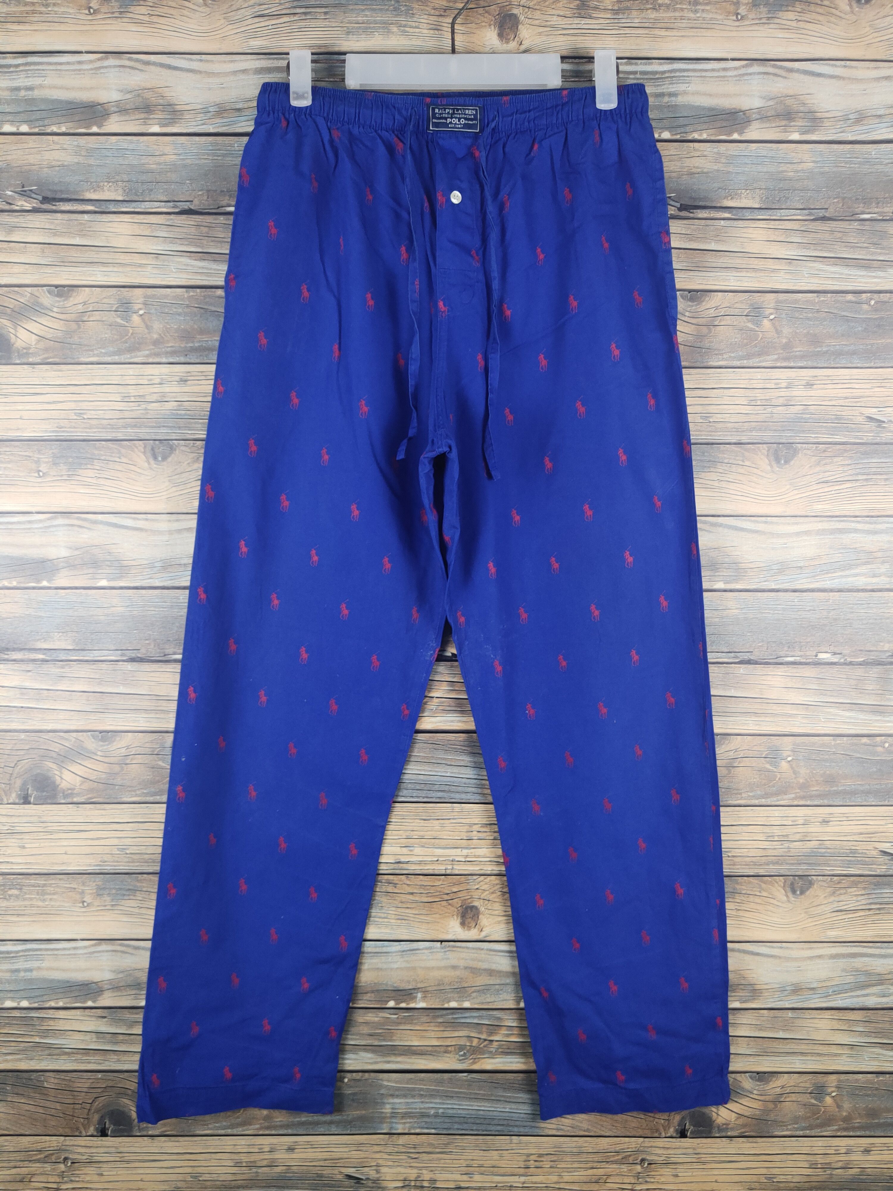 Polo Ralph Lauren DL Polo Ralph Lauren Blue Sleep Pants #46-014 Size US 28 / EU 44 - 1 Thumbnail