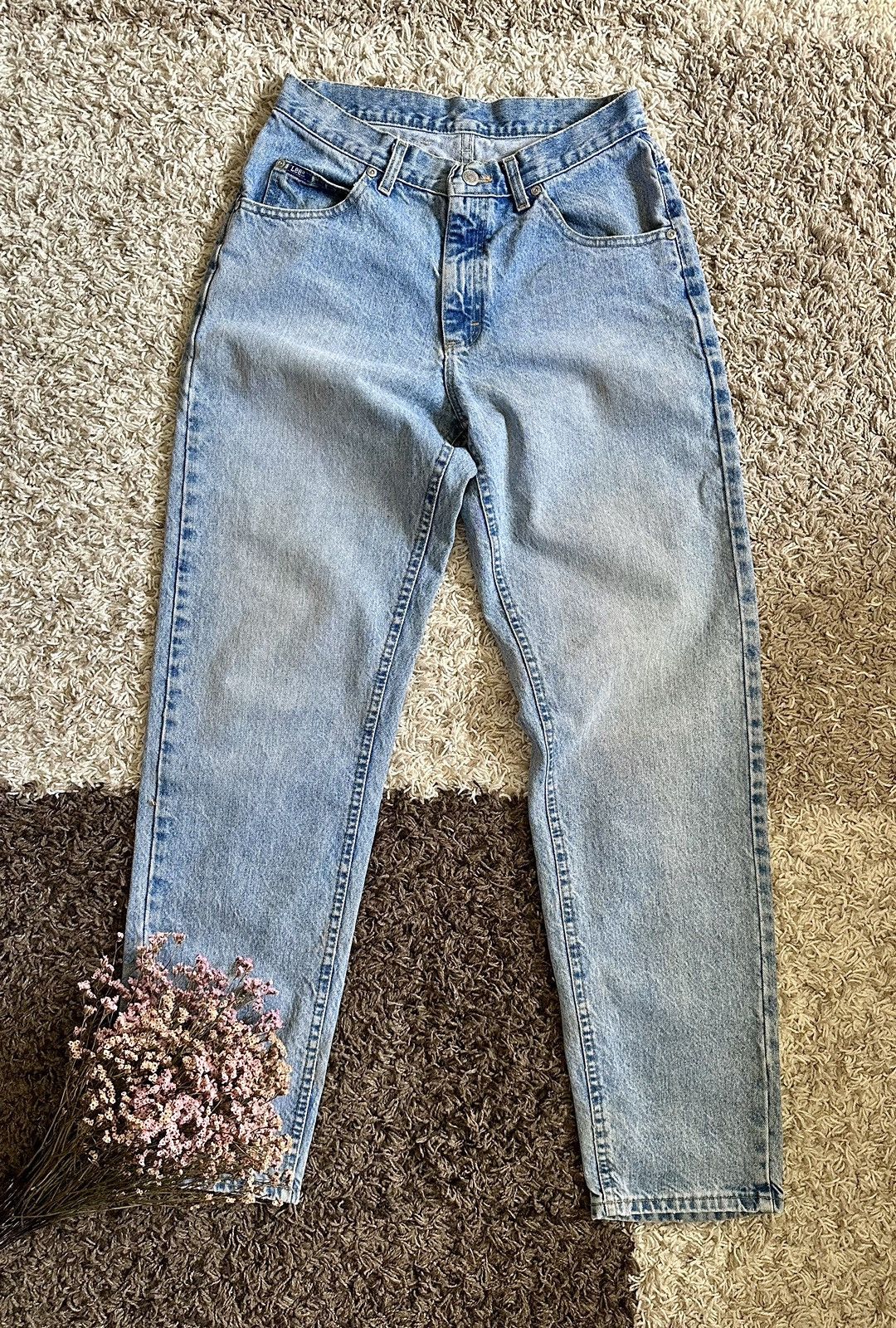 Jean × Lee × Vintage VNTG Lee Denim Jeans Made In USA Streetwear Y2K Rare 90s Size US 31 - 2 Thumbnail