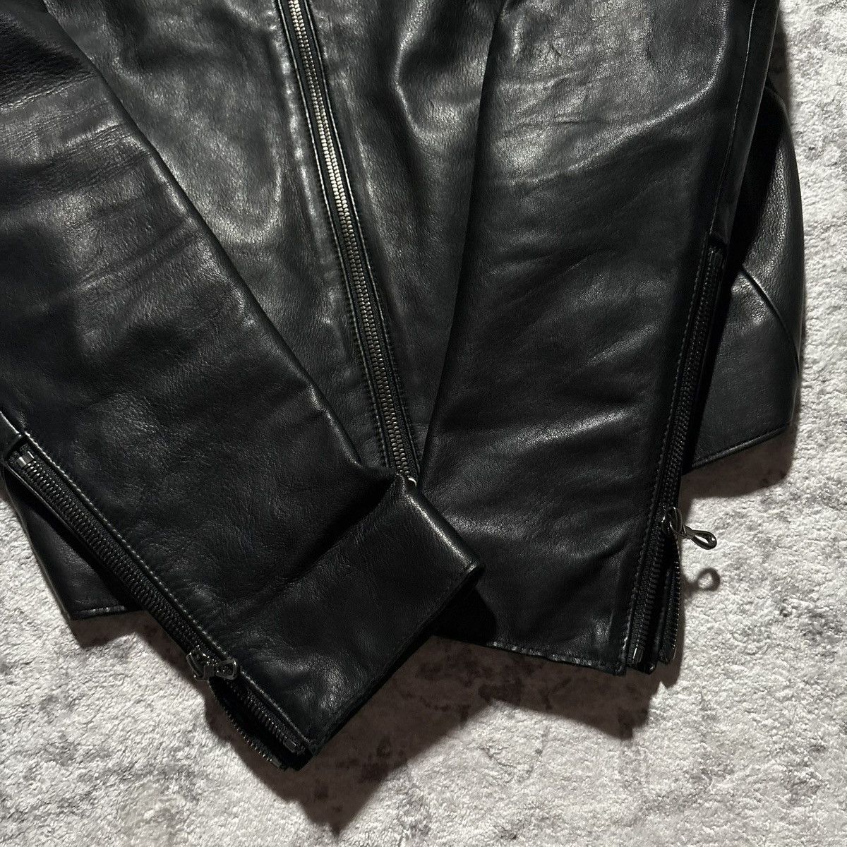 Shellac Shellac Paneled Hybrid High Neck Leather Jacket | Size 50 Size US L / EU 52-54 / 3 - 2 Thumbnail