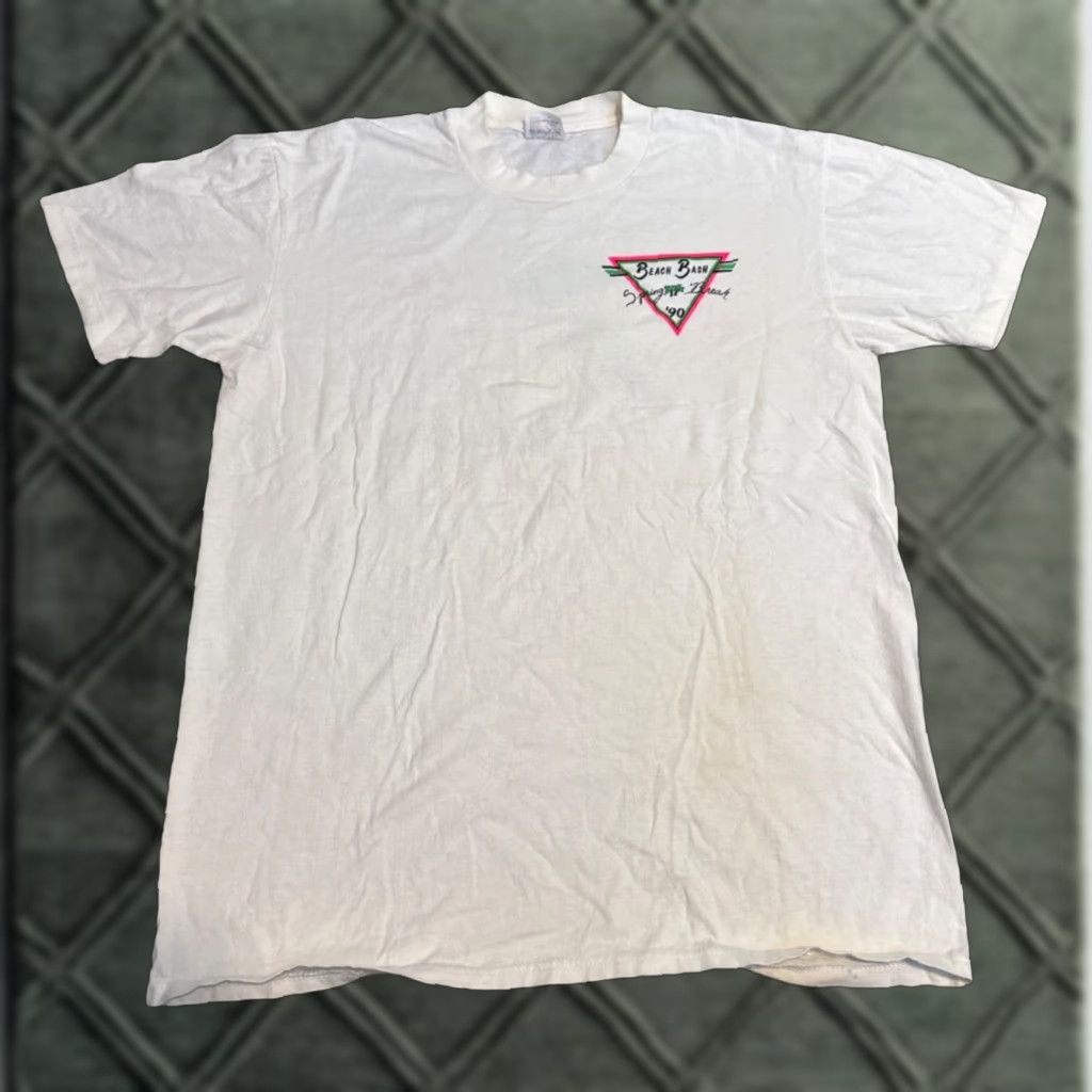 Vintage VINTAGE 1990 Spring Break Beach Bash Surfer White Stedman T-Shirt College Large Mens L Size US L / EU 52-54 / 3 - 1 Thumbnail