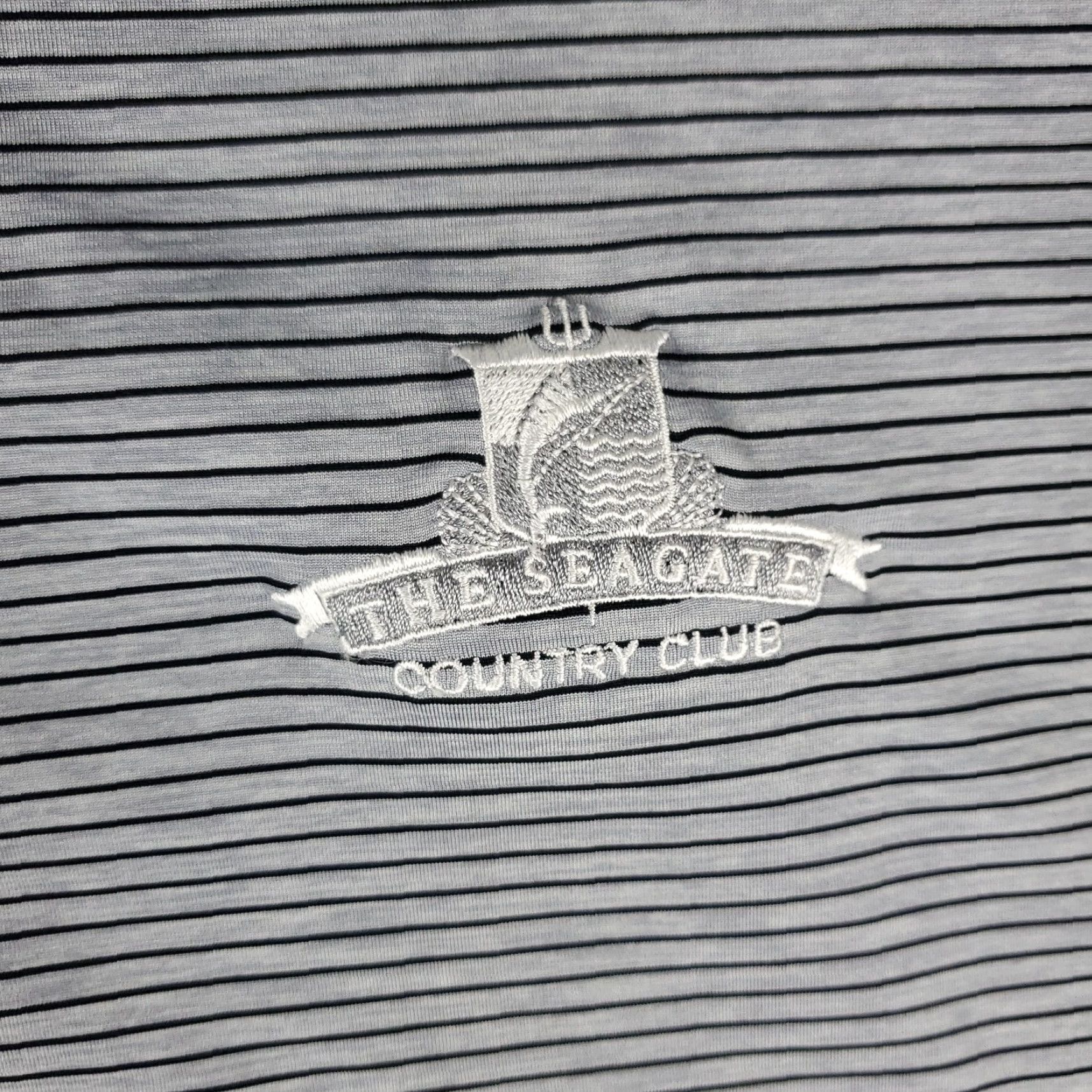 Footjoy FJ Polo Shirt Mens XL Gray Striped Golf Casual Short Sleeve Shirt Size US XL / EU 56 / 4 - 2 Thumbnail