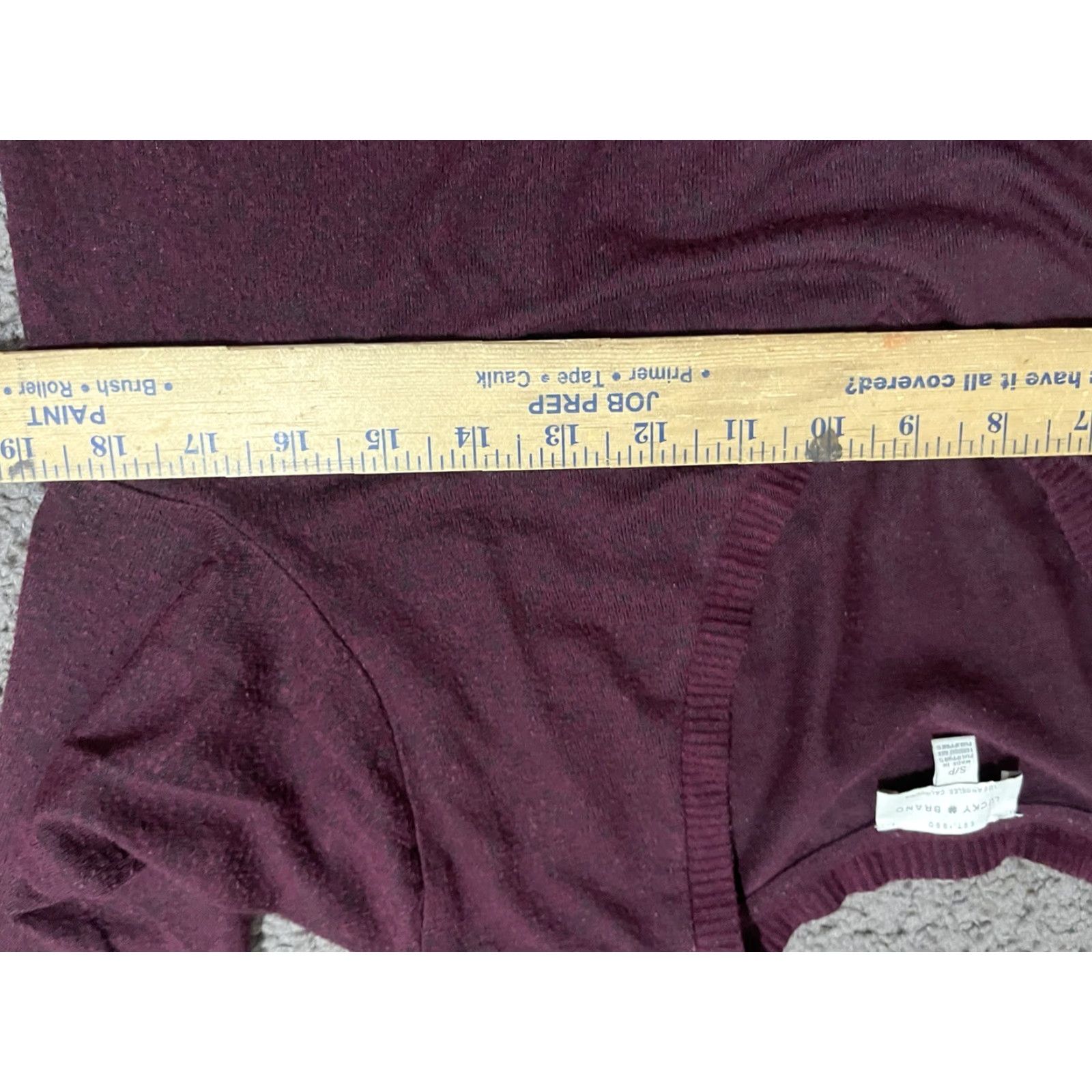 Lucky Brand Lucky Brand Women Sweater Small Oversized Long Sleeve V Neck Pullover Burgundy Size S / US 4 / IT 40 - 4 Thumbnail