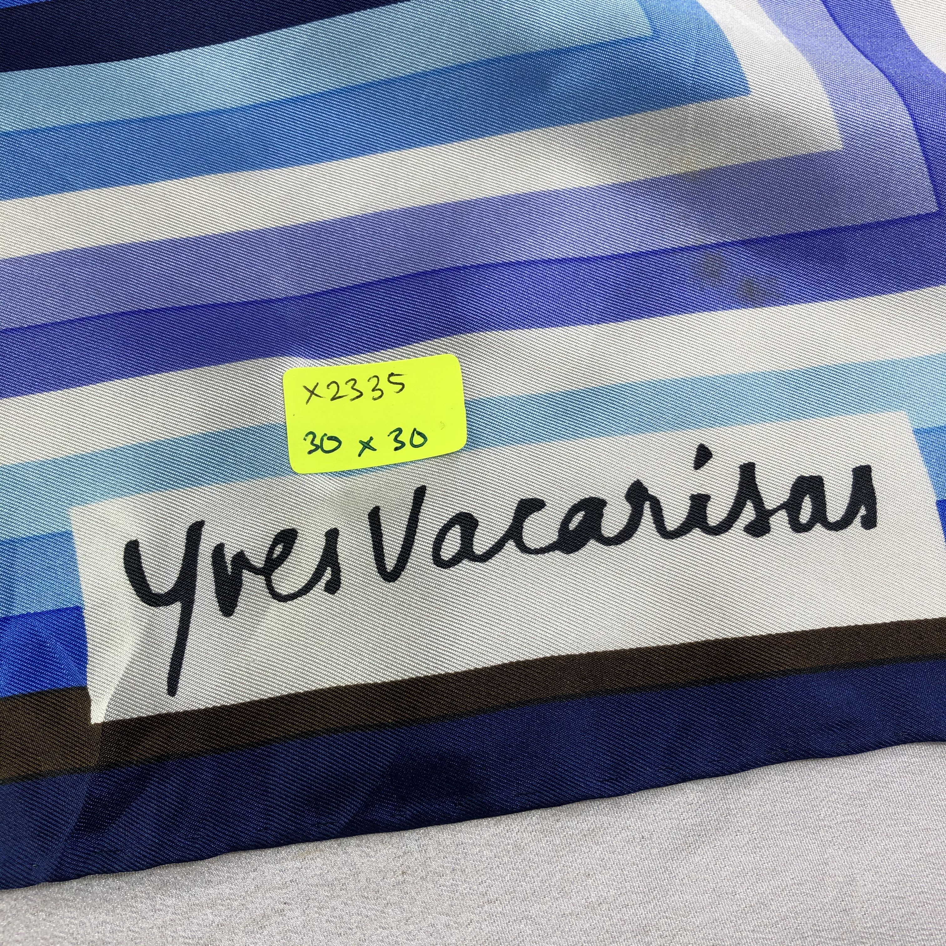 Vintage Vintage Yves Vacarisas Silk Scarf Size ONE SIZE - 8 Thumbnail